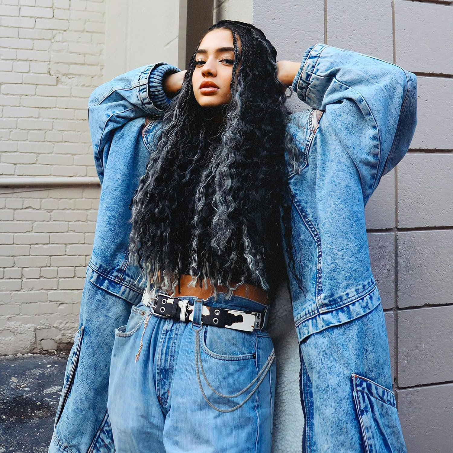 ORFOFE Punk Hip Hop Pant Chain for Men Versatile Wallet and Jeans Decoration Accessory Stylish Metal Chain Belt for Streetwear and Casual Outfits image number 3