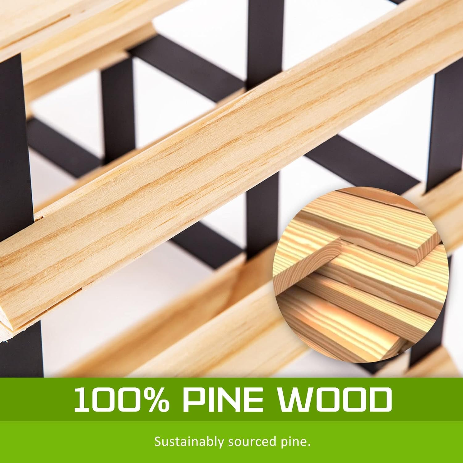 Home Ready FT-WWR03-20 20 Bottle Timber Wine Rack image number 4