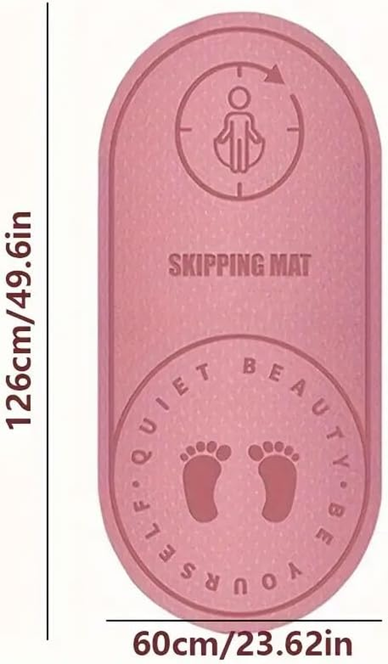 AIMALL Jump Rope Mat, 49.6X23.6 Inch Eco-Friendly TPE Soundproof and Shock Absorbing Mat for Indoor Yoga and Fitness Activities - Grey image number 3