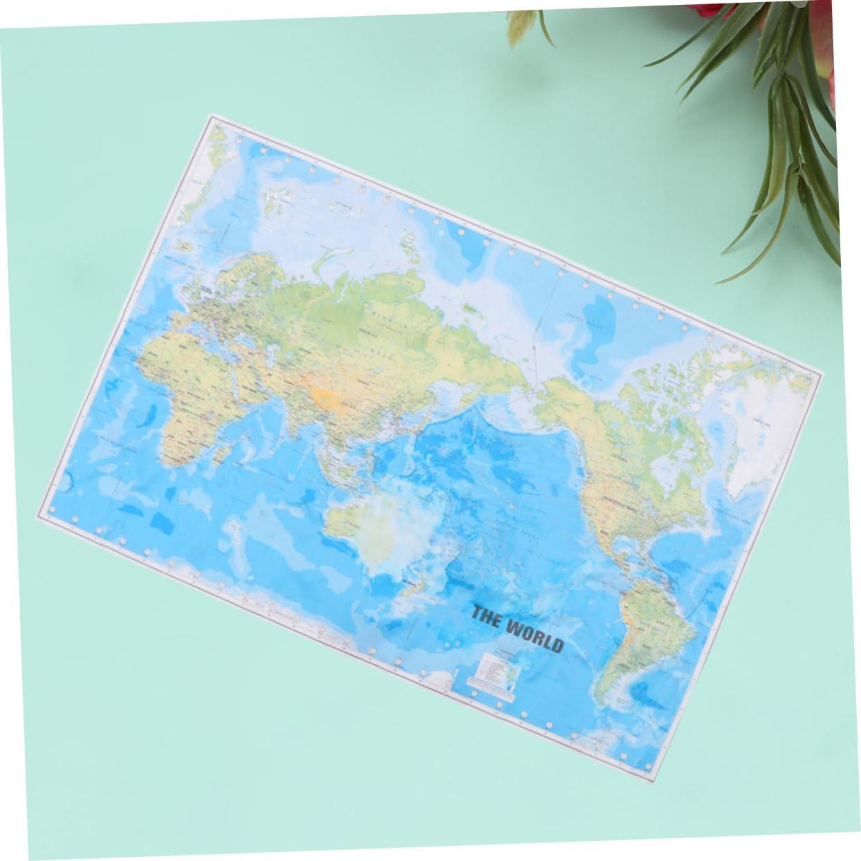 GAROZATION High- World Map Poster Wall Picture Laminated Wall Map for Home Office Decor image number 4