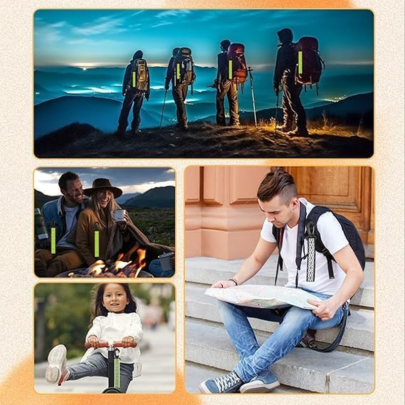 TOYSS 6Pcs Reflective Safety Keychains, Reflective Pendants, Safety Reflector Tags, Keyrings image number 2