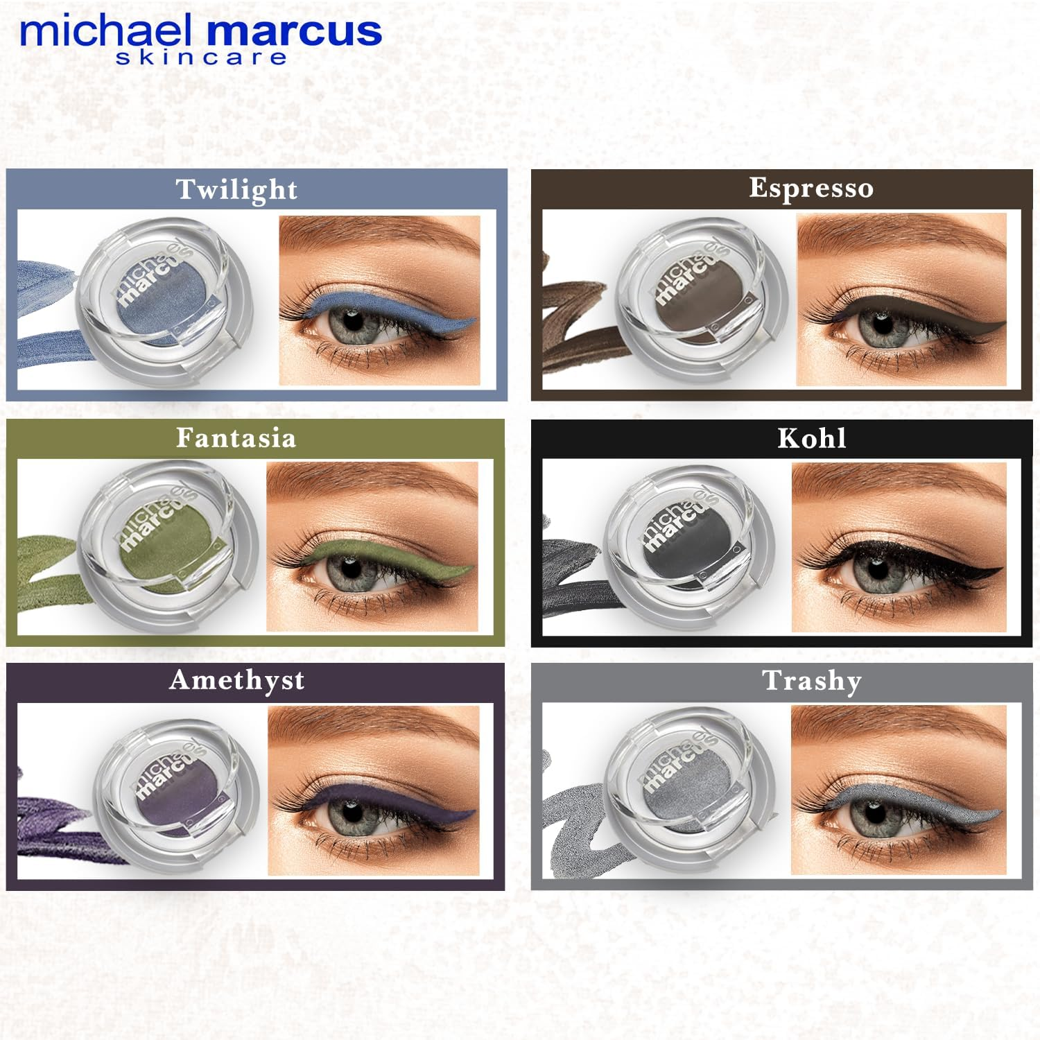 Michael Marcus Cake Eyeliner - Water Activated Dry Pressed Eyeliner - Long-Lasting, Vibrant Color, Smudge Resistant - Cruelty Free Paraben Free (Twilight) image number 1