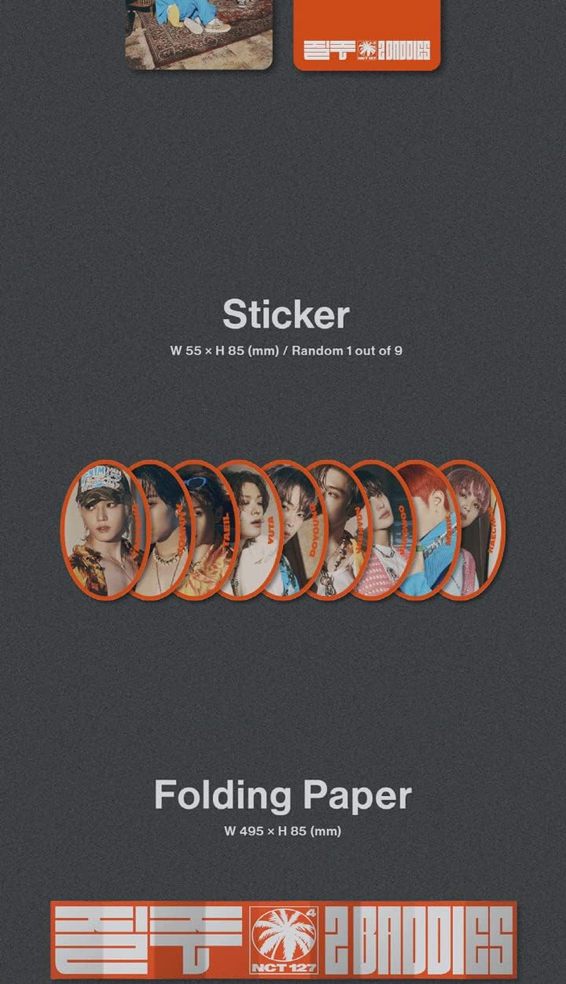 NCT 127 2 Baddies 4Th Album NEMO Platform Version 9P Image Card+1P QR Card+1Ea Sticker+Folding Paper+1P Photocard+Tracking Sealed image number 4