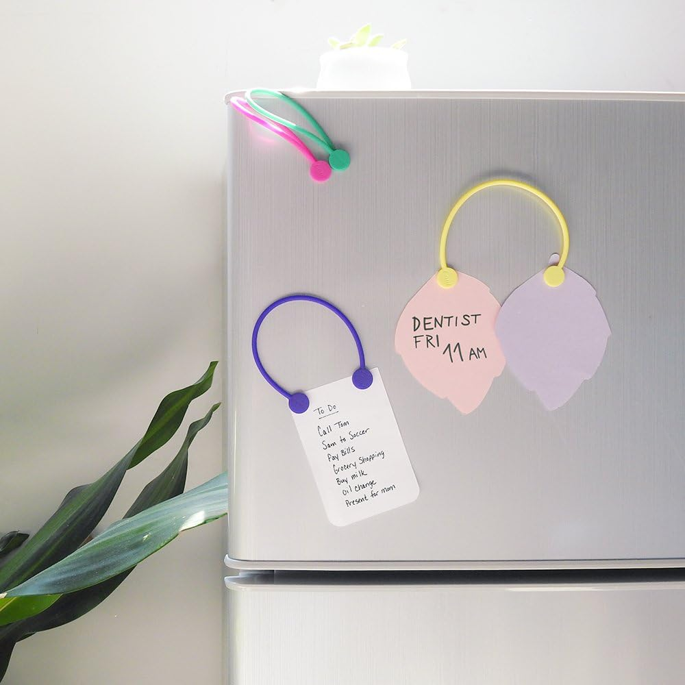 SMART&COOL Reusable Silicone Magnetic Cable Ties for Bundling and Organizing, Holding Stuff, Book Markers, Fridge Magnets, Assorted Color, 7.16'' (10-Pack,Orange) image number 5