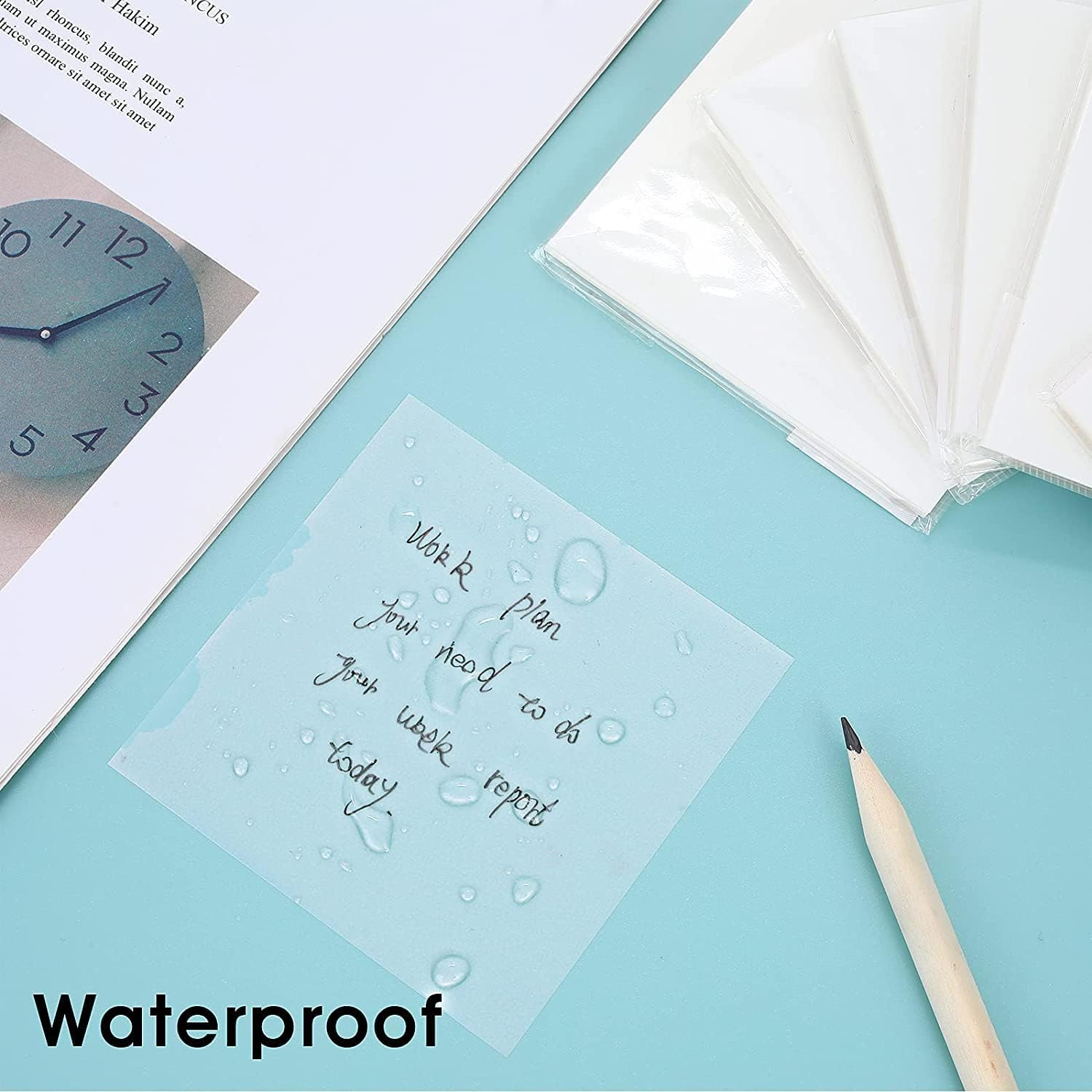 150 Sheets Clear Sticky Note Pads, 3 Sizes Transparent Sticky Notes Pads Set Waterproof Self-Adhesive Translucent Memo Tabs, Books Annotating Message Reminder for School, Office image number 5