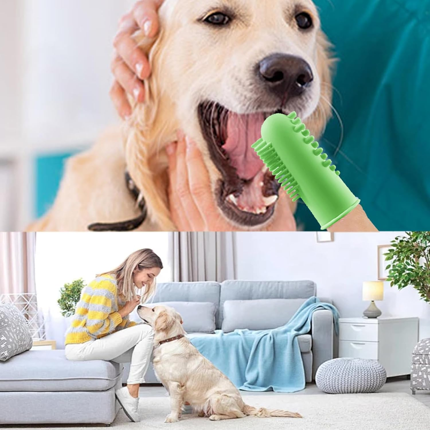 KASESSS Pack of 10 Dog Silicone Dog Toothbrush Fingerling Toothbrush Dog Double-Sided Bristles Toothbrush for Dogs Cats Dogs Toothbrush for Teeth Cleaning and Dental Care image number 6