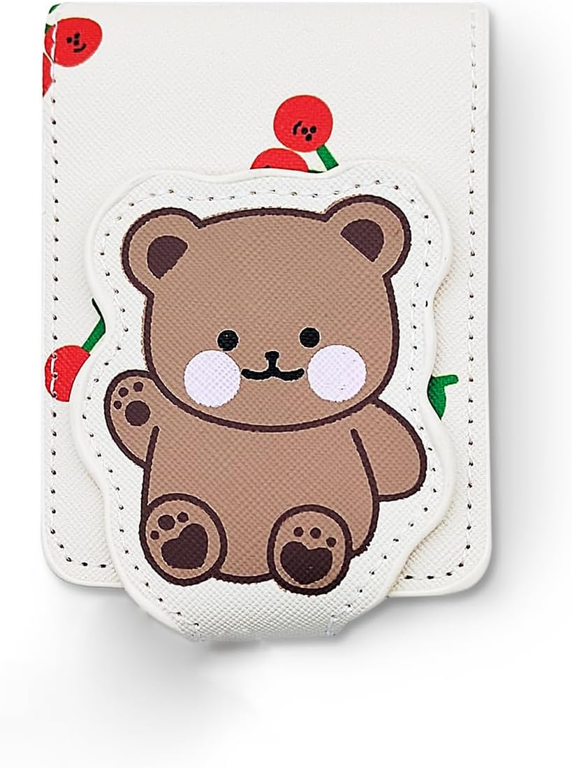 Lipstick Case with Mirror, Makeup Case with Mirror for about 3Pcs 4In Lipsticks Cute Bear Travel Lipstick Organizer image number 5