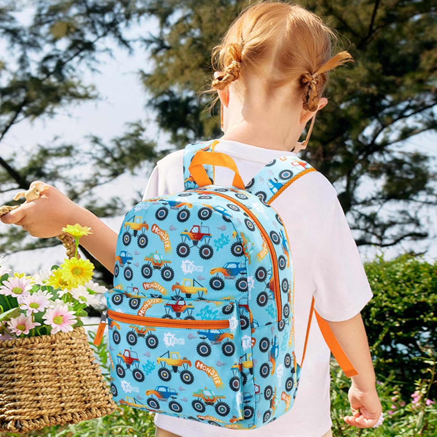 Cute Cartoon School Bag Set,School Backpack Teen Girls Women with Lunch Bag and Pencil Case Water Resistant Bookbag,Students 3-Piece Sets School Bag image number 3