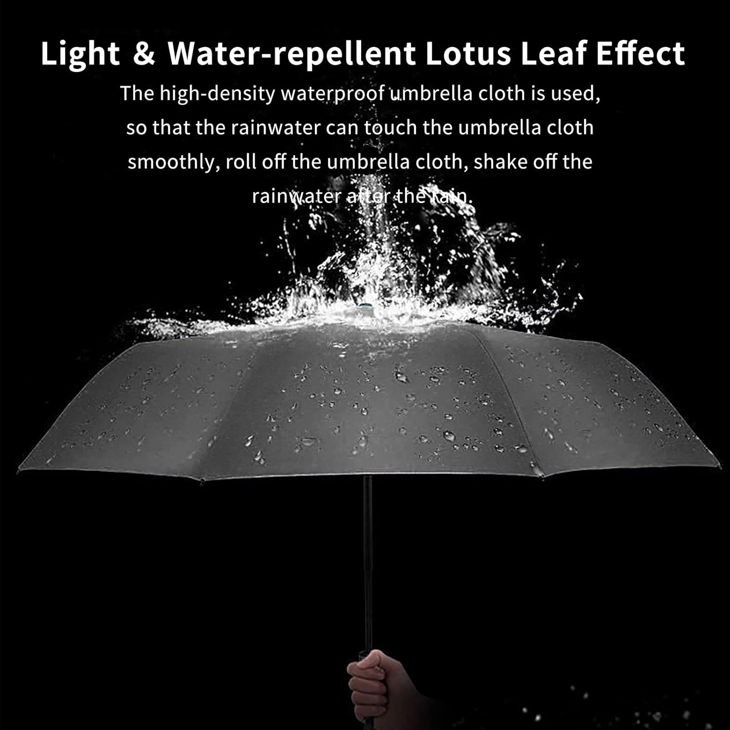 DAWNTREES Windproof Travel Umbrella,Automatic Opening and Closing,Compact, Sturdy, and Lightweight,Sun Umbrella UV Protection,Large Rain Folding Umbrella - Grass Green image number 6