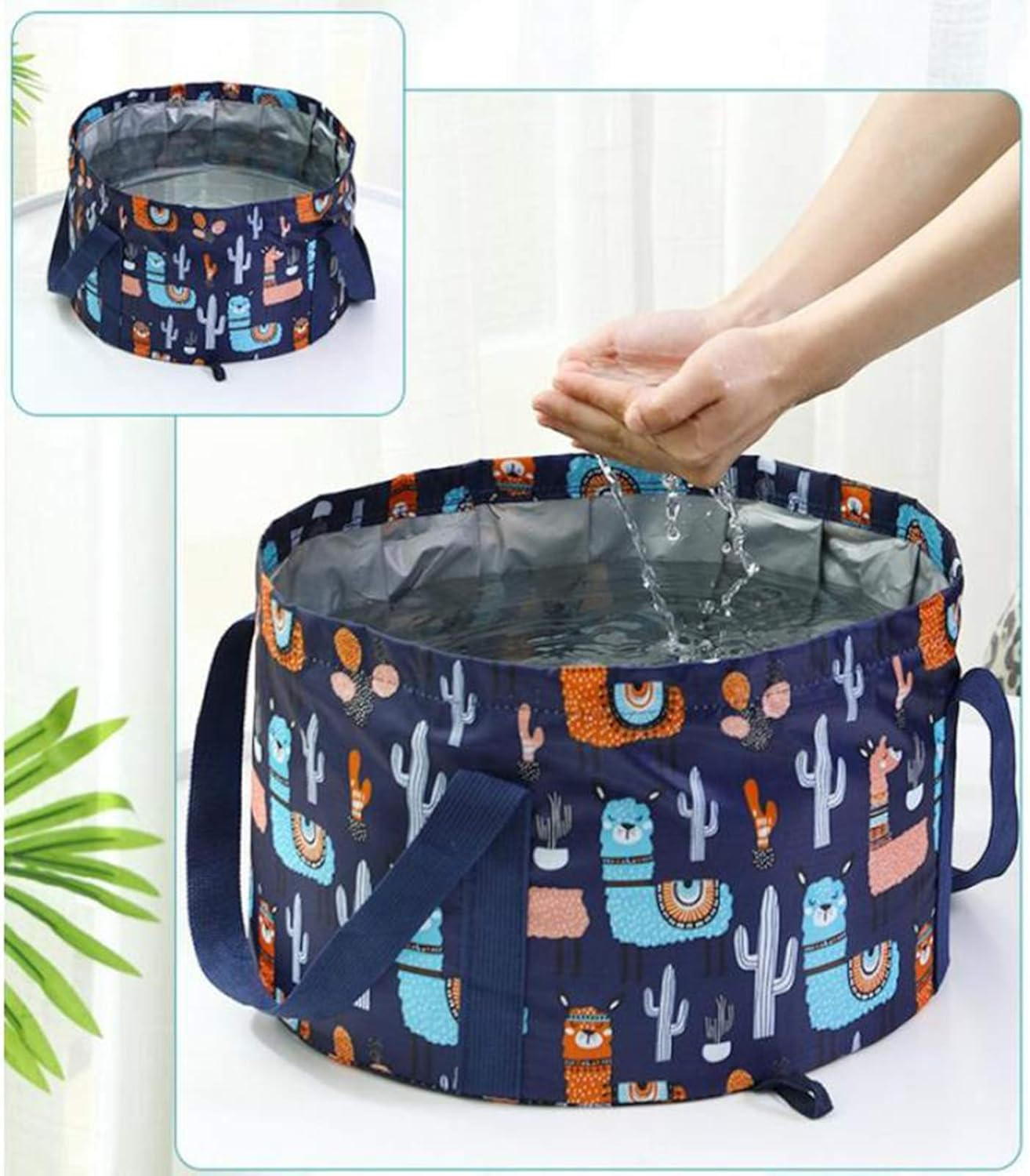 Foot Bath Tub Water Spa & Foot Massage Foot Basin for Soaking Foot Toe Nails Ankles Foldable & Portable Foot Tub image number 2