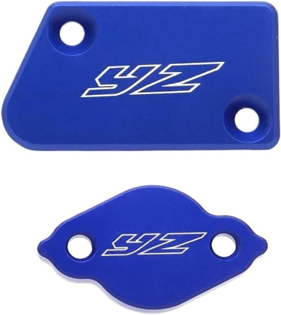 DWESWQQ Fit for Y-A-M-A-H-A YZ125/X YZ250/X/F/FX YZ450F YZ450FX YZ426F YZ250F Motorcycle Oil Fluid Cylinder Cap Front Rear Brake Reservoir Covers(Blue) image number 3