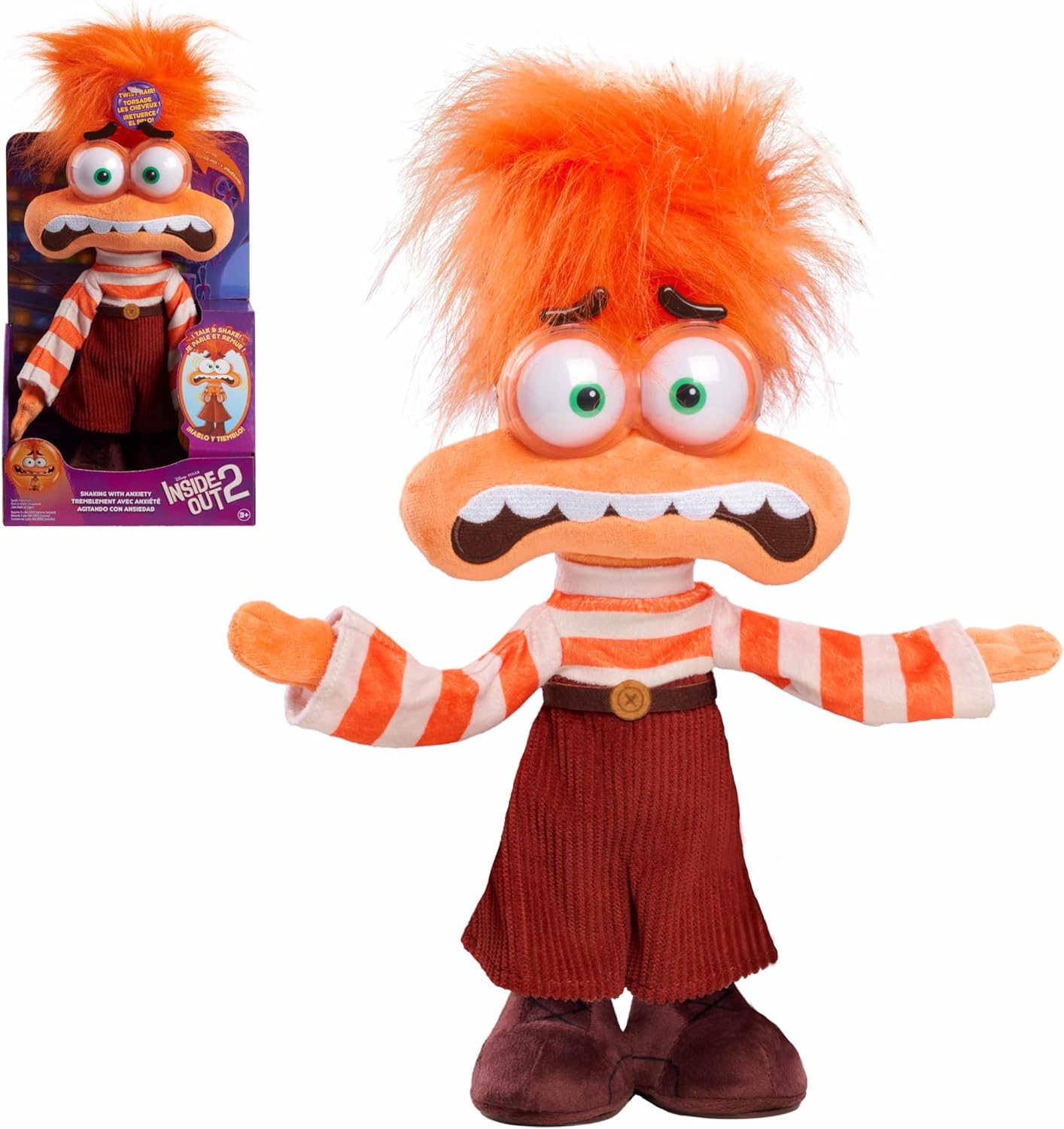 Inside Out 2 Shaking with Anxiety Feature Plush, Kids Toys for Ages 3 up by Just Play image number 1