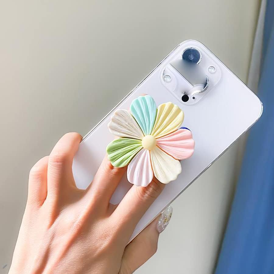 ARFUKA Phone Ring Holder Universal Phone Grip Collapsible Colored Flower Phone Grip and Phone Stand for Phones and Tablets Pack of 2 image number 1