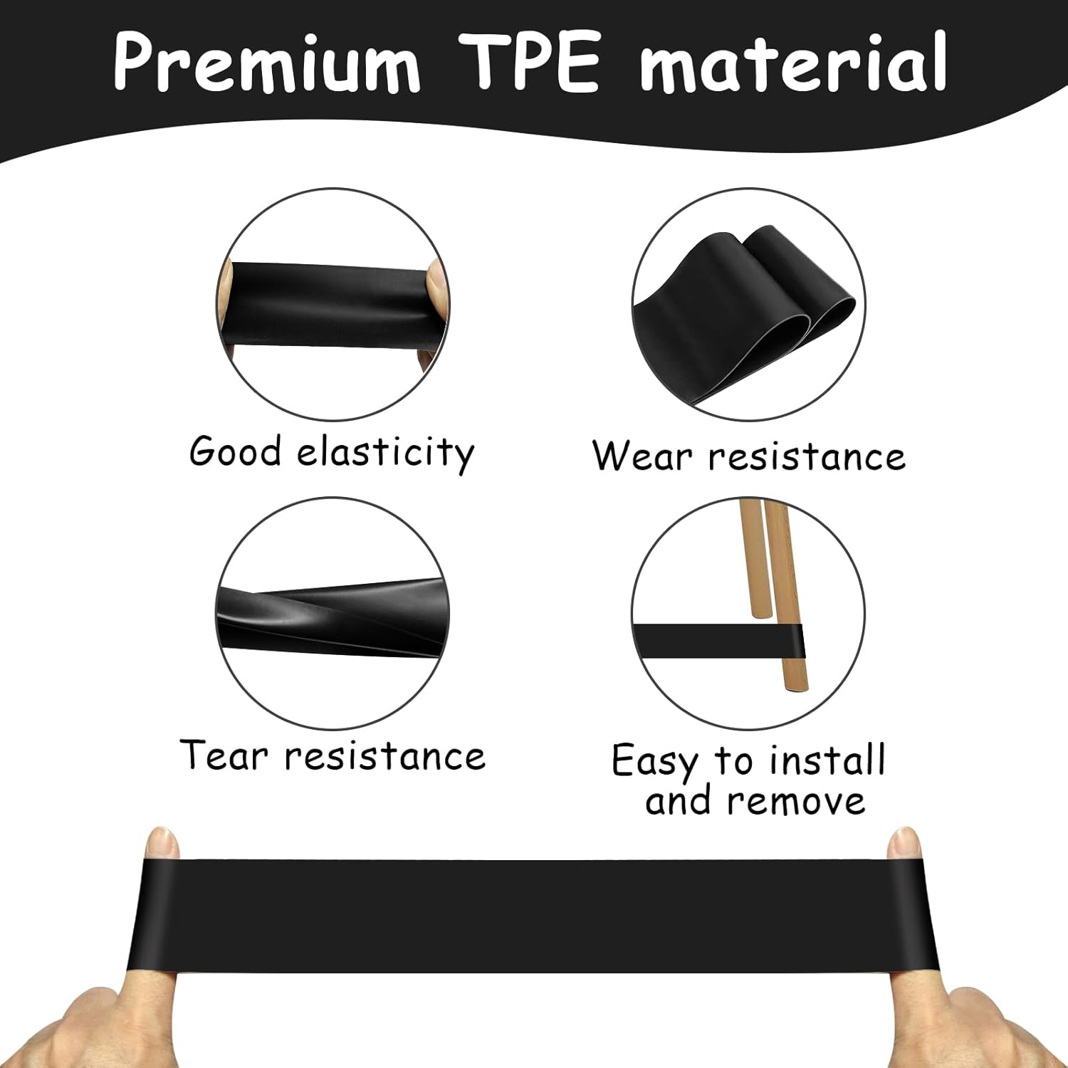 6 Pack Chair Bands for Kids with Fidgety Feet - Sensory Room Must Haves for ADHD and Autism - Classroom and Home Chairs Fidget Tools image number 6