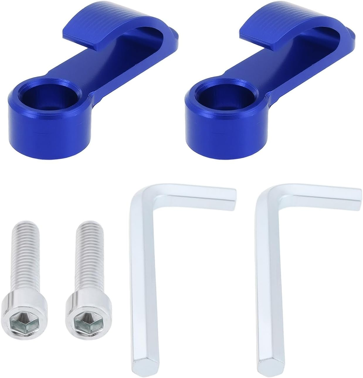 Emsea 2Pcs Motorcycle Handlebar Hook CNC Aluminium Helmet Hook Suitable for Motorcycle Helmets Gloves Cups(Black)