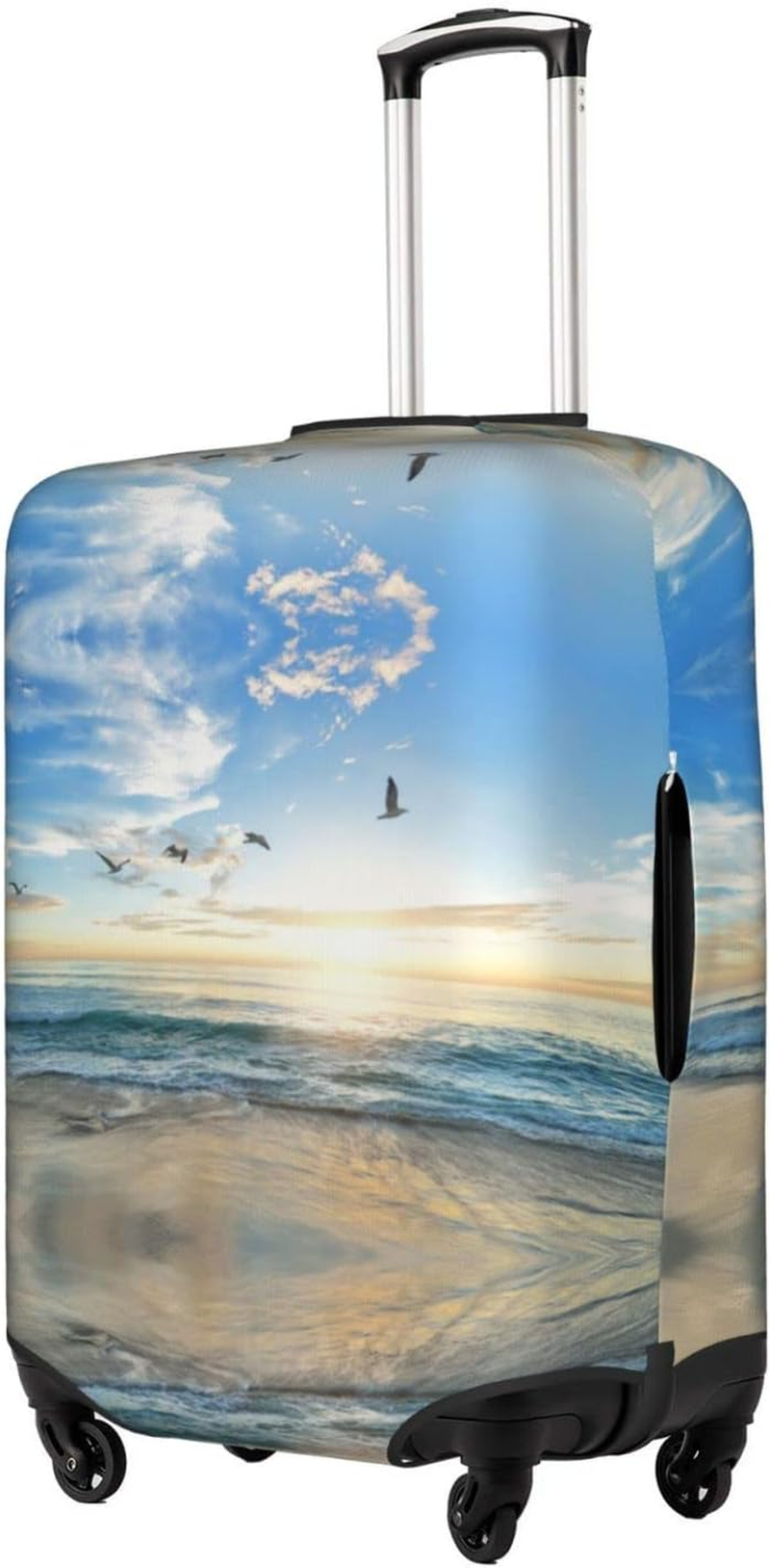 Ocean Sunset Luggage Cover Washable Suitcase Protector Anti-Scratch Suitcase Cover Fits 18-32 Inch Luggage image number 5