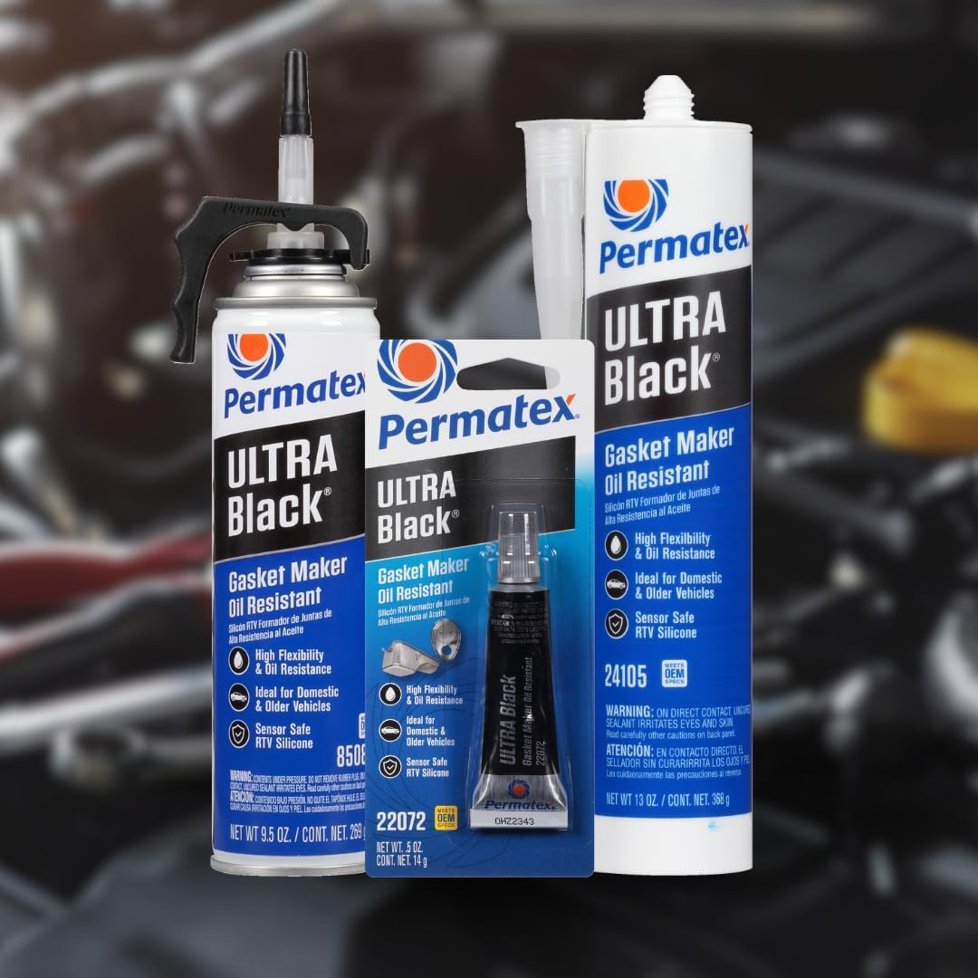 Permatex 24105 Ultra Black Oil Resistant Gasket Maker, 300 Ml image number 4