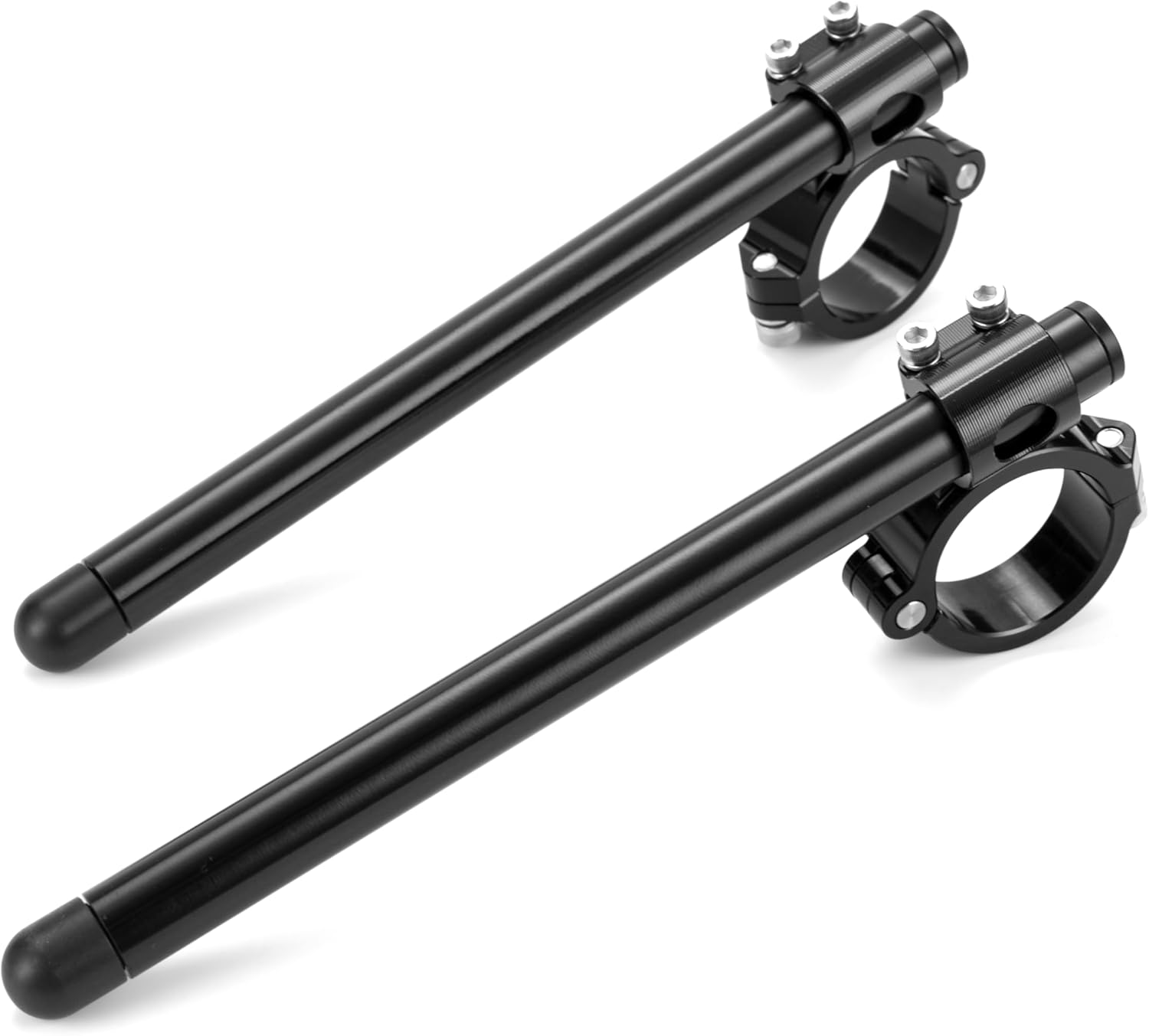 33/35/36/37/41/43/50/51 CNC Motorcycle Handle Bars Aluminum Fork Tube Clip-Ons Cafe Racer Handlebar Replaceable Fit for Kawasaki Honda Suzuki Yamaha Ducati Aprilia 51MM Black