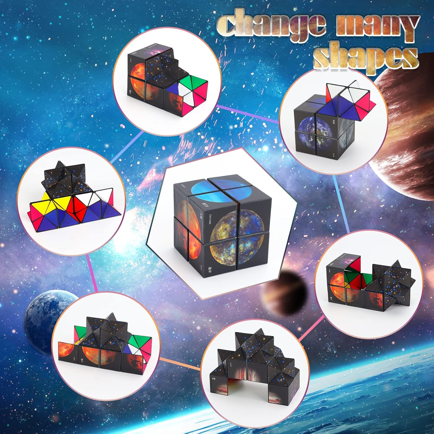 Boys Toys Age 6 7 8 9 10: Boys Gifts Age 9-10-12 Kids Toy Educational Fidget Toys Adults ADHD Infinity Cube IQ Puzzles for 5-13 Year Old Boy Teen Sensory Toys Game 6 7 8 9 Year Old Boy Gifts image number 6