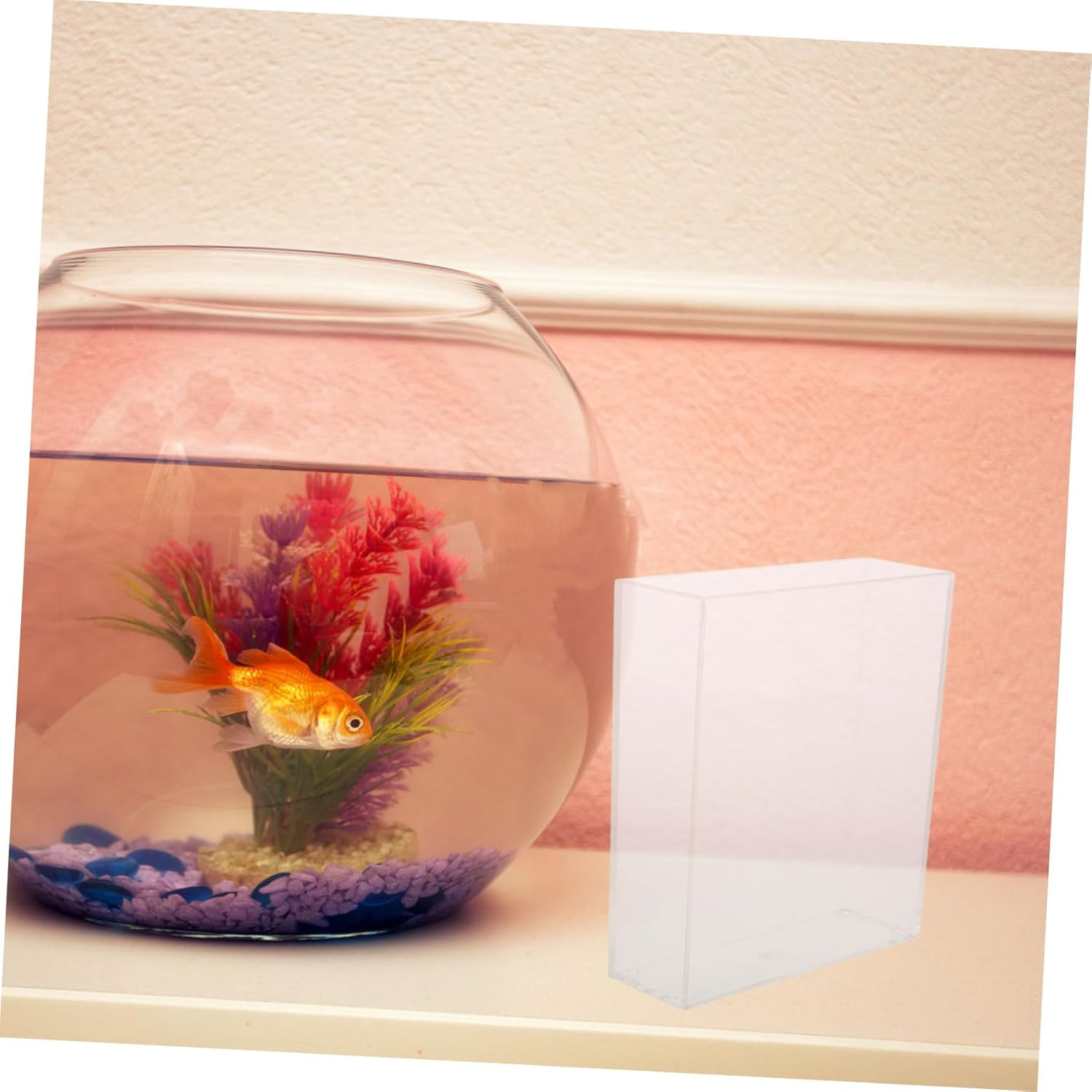 Hohopeti Small Aquarium Fish Tank Breeding Box Portable Desktop Betta Fish Bowl Isolation in Household Aquatic Pets image number 4