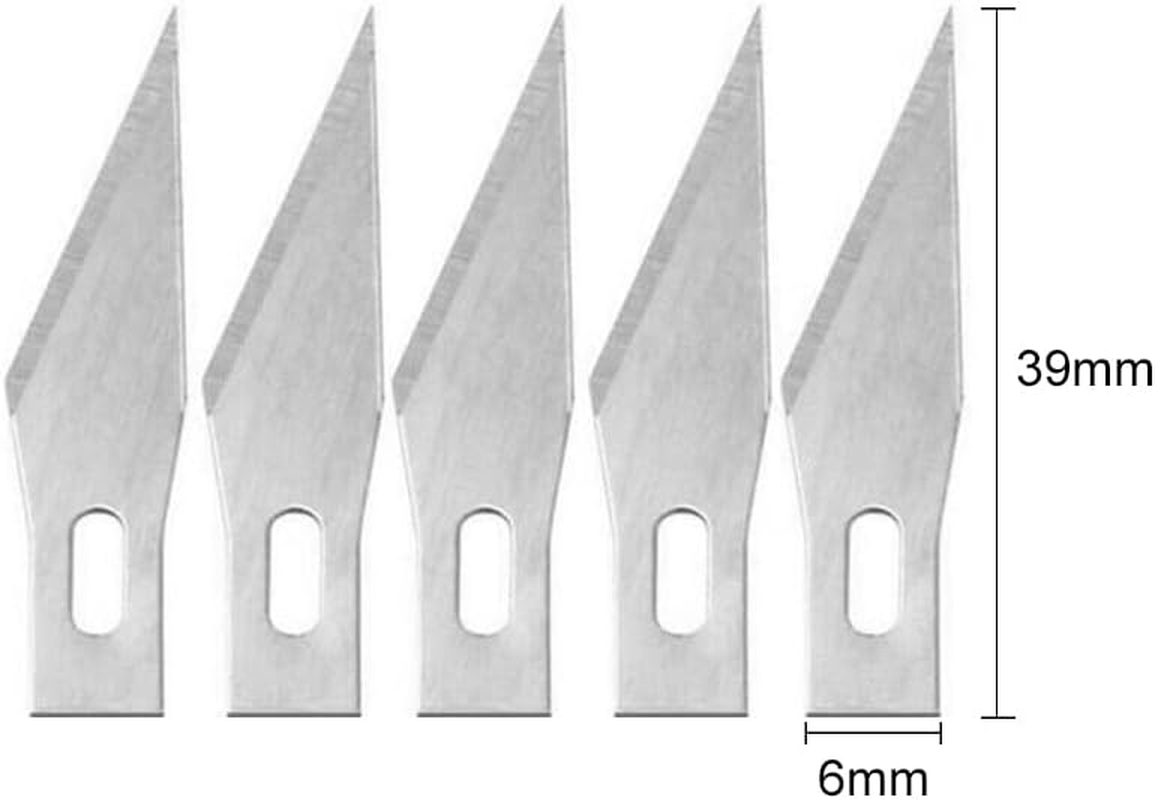 100X #11 Knife Replacement Blades for Exacto Carbon Steel Hobby Arts Craft Tool image number 4