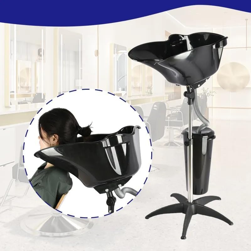 Portable Hairdressing Sink with Bucket &ndash; Adjustable, Lightweight, and Durable Shampoo Bowl for Professional and Home Use. It Comes with 10 Litres Durable Bucket to Contain Used Water. image number 2