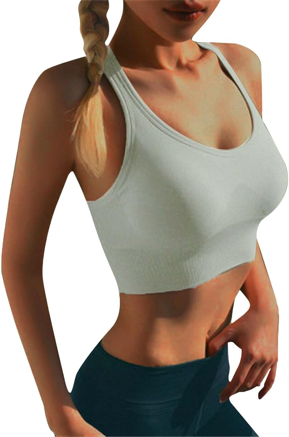 Female Gym Top Women Sports Bra up Fitness Bra Hollow Breathable Running Bra Yoga Athletic Sportswear Tops Tube Top plus Size Women Shape Wear image number 5