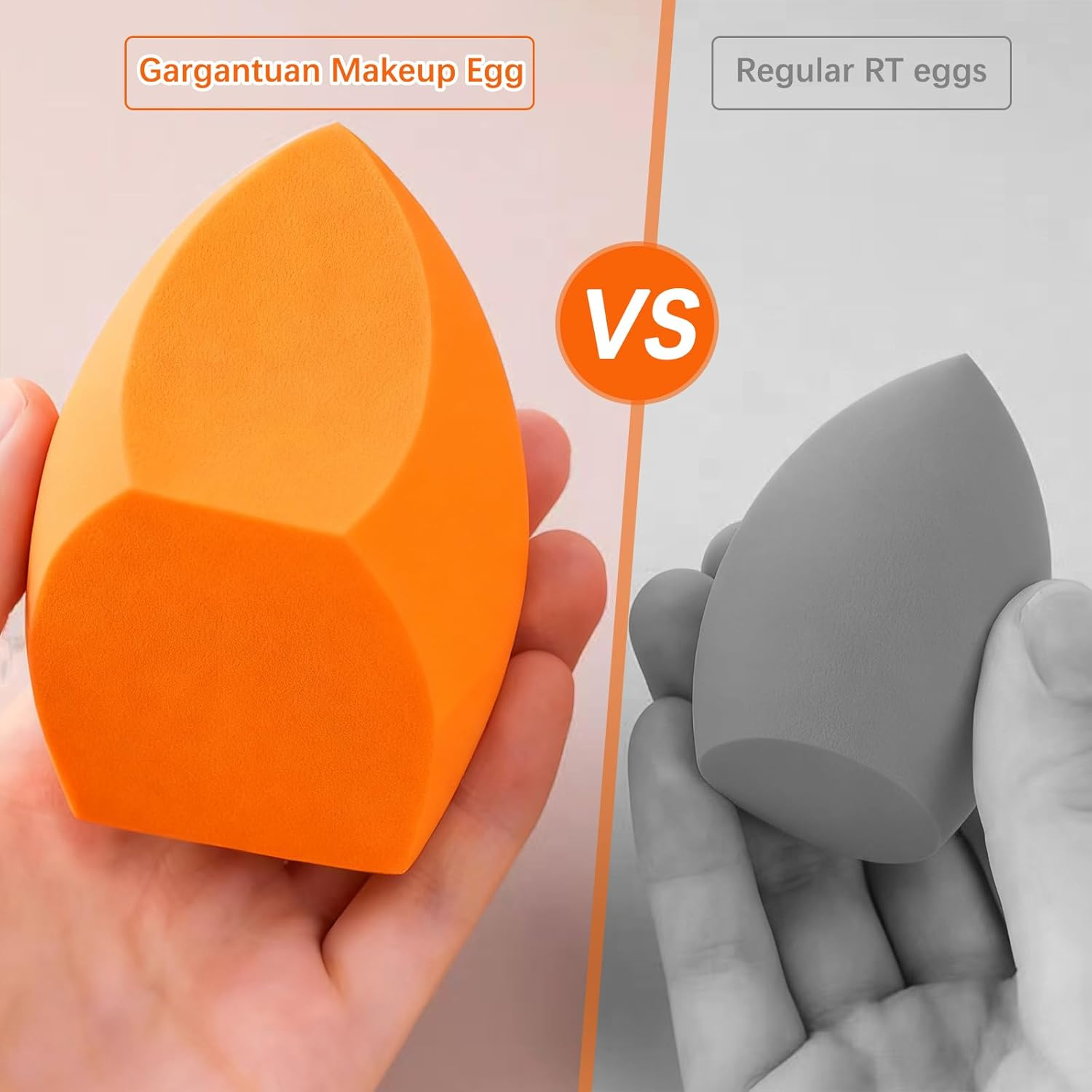 EXTRA LARGE Make up Beauty Sponges Blender-Product with Sponge Holder for Dry & Wet Use for Face Body,Blush Cream,Liquid Foundation Powder Application image number 1