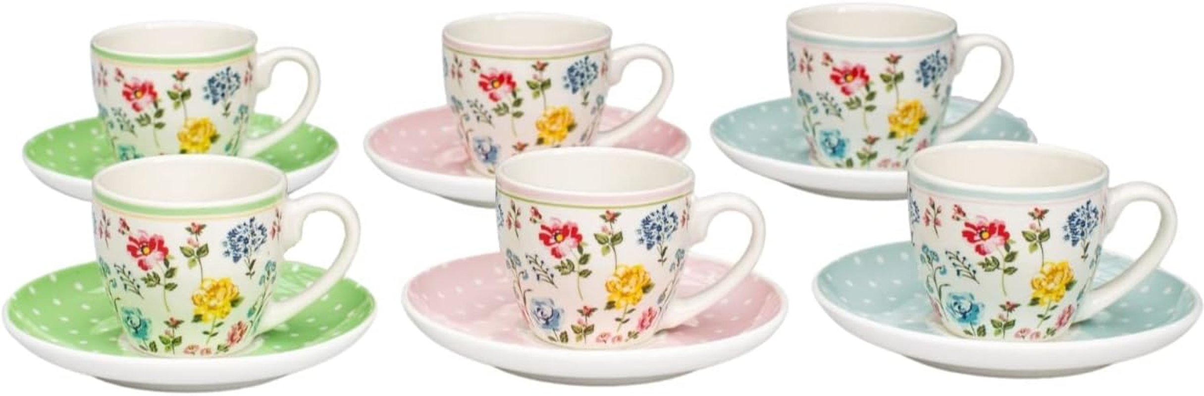 The House of Florence Botanical Garden Floral Collection Mug 6 Pieces Set, 340 Ml Capacity image number 2