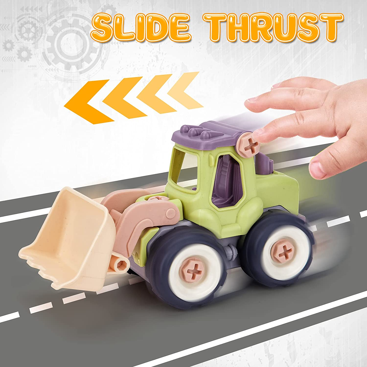 Take Apart Play Vehicles Set 4 PCS for Toddlers - Great Gifts for Boys image number 4