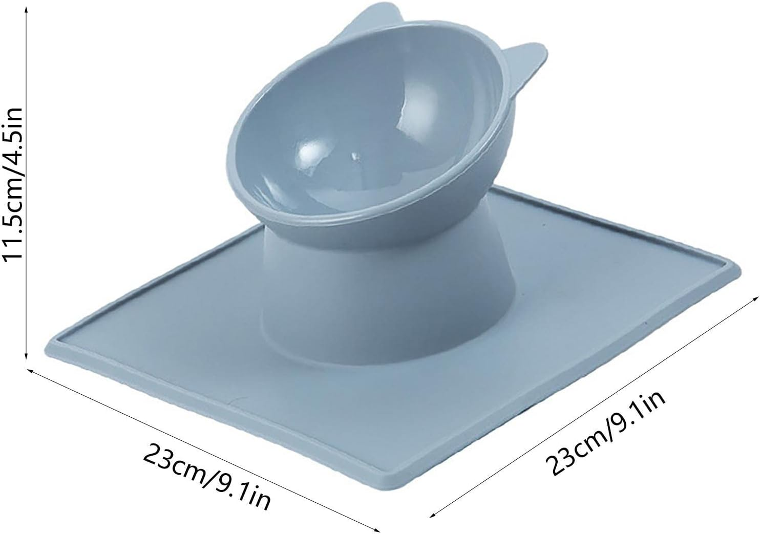 Raised Cat Food Bowls - Elevated Silicone Cat Dish for anti Vomiting | Orthopedic Cat Bowls for Indoor Cats, Non Slip Cat Dish for Puppy Pet Borato image number 1