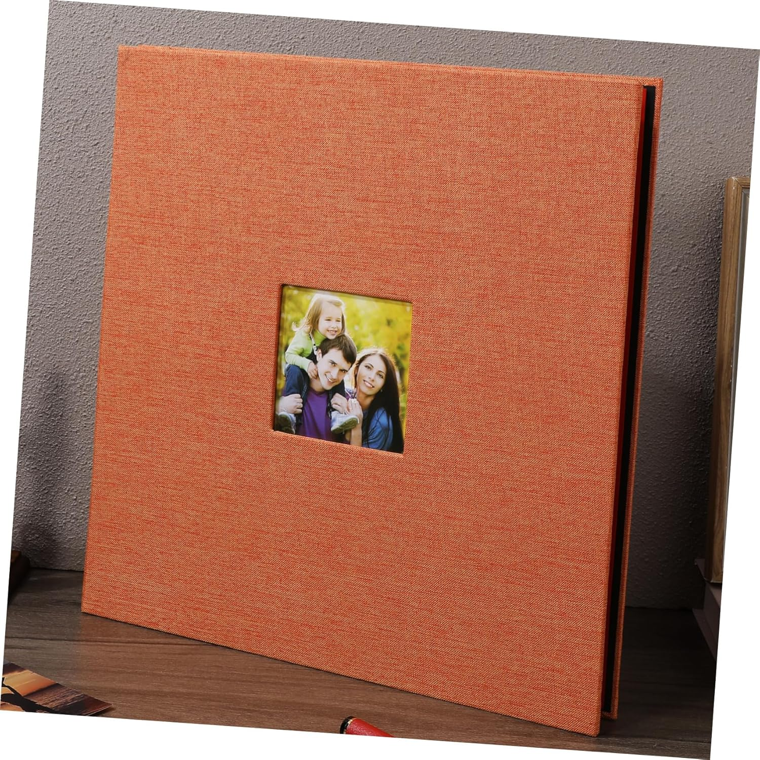 DIY Photo Album with Linen Cover and Front Window Elegant Blank Pages for Custom Layouts Versatile Memory Keepsake Book for Weddings Family and Special Events image number 3