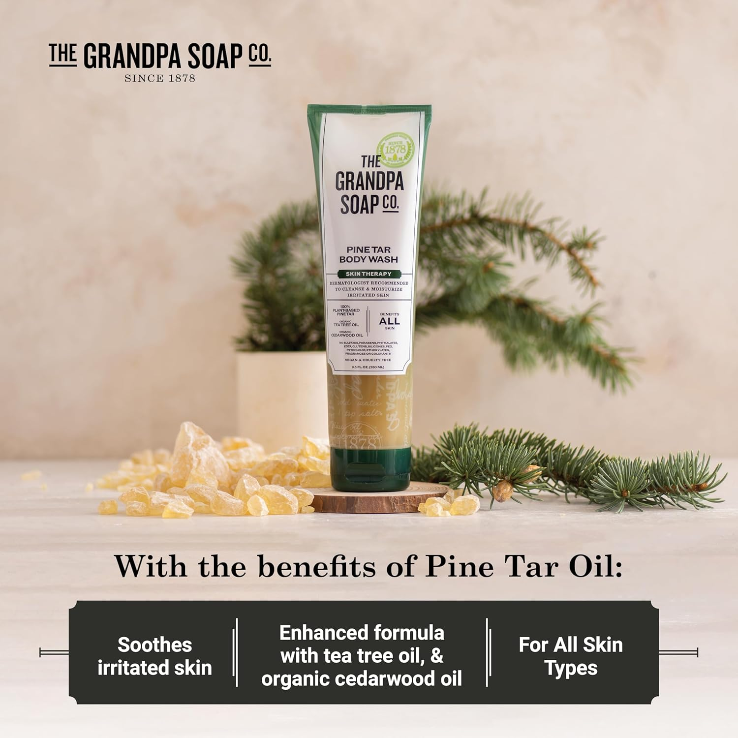 Grandpa'S, Pine Tar Body Wash, Skin Therapy, 9.5 Fl Oz (280 Ml) image number 1