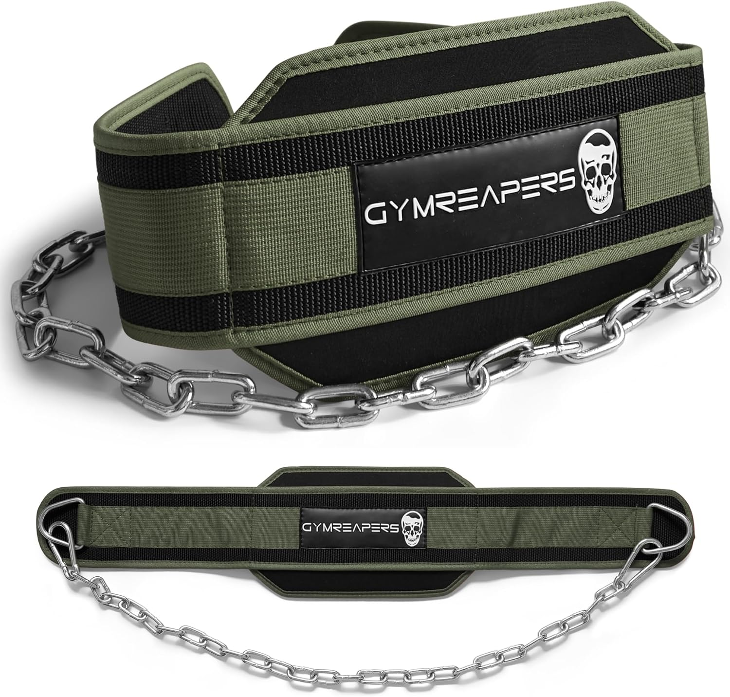 Gymreapers Dip Belt with Chain for Weightlifting, Pull Ups, Dips - Heavy Duty Steel Chain for Added Weight Training