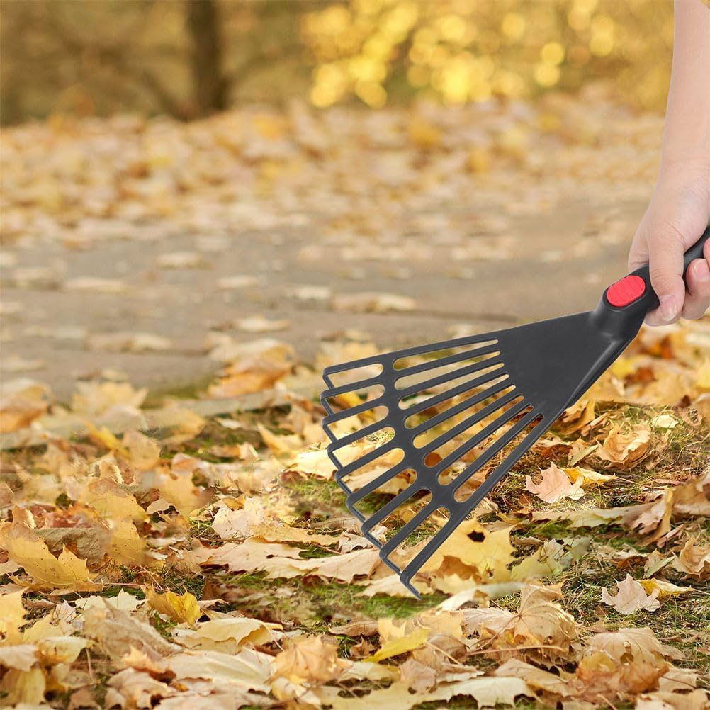 Small Leaf Rake Gardening Tool with Handle for Collecting Leaves and Debris in Your Garden and Lightweight and Design image number 1