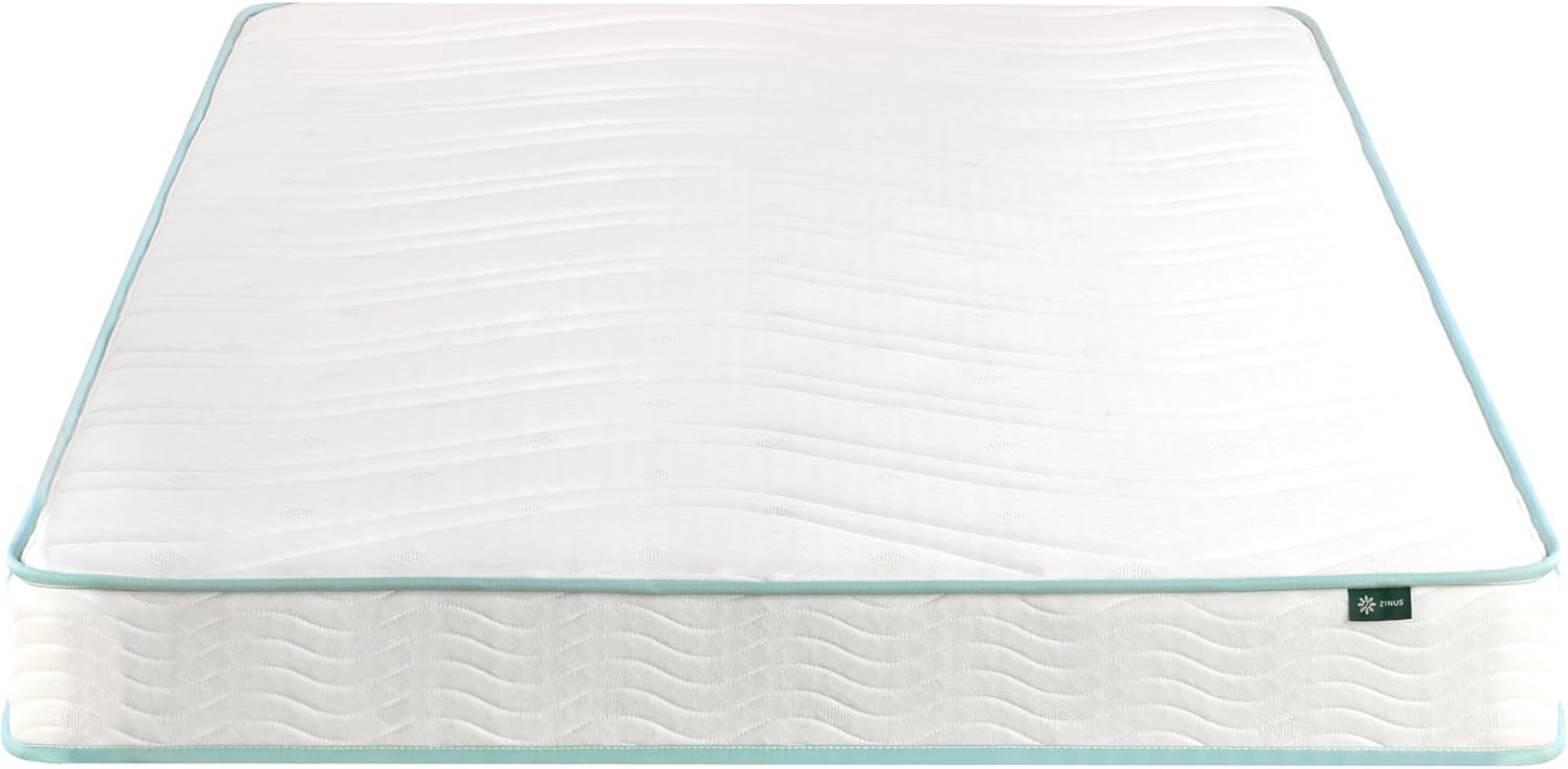 Zinus Essentials Innerspring 15Cm Queen Mattress Spring Bed - Blue Piping, Foam Comfort Tight Top