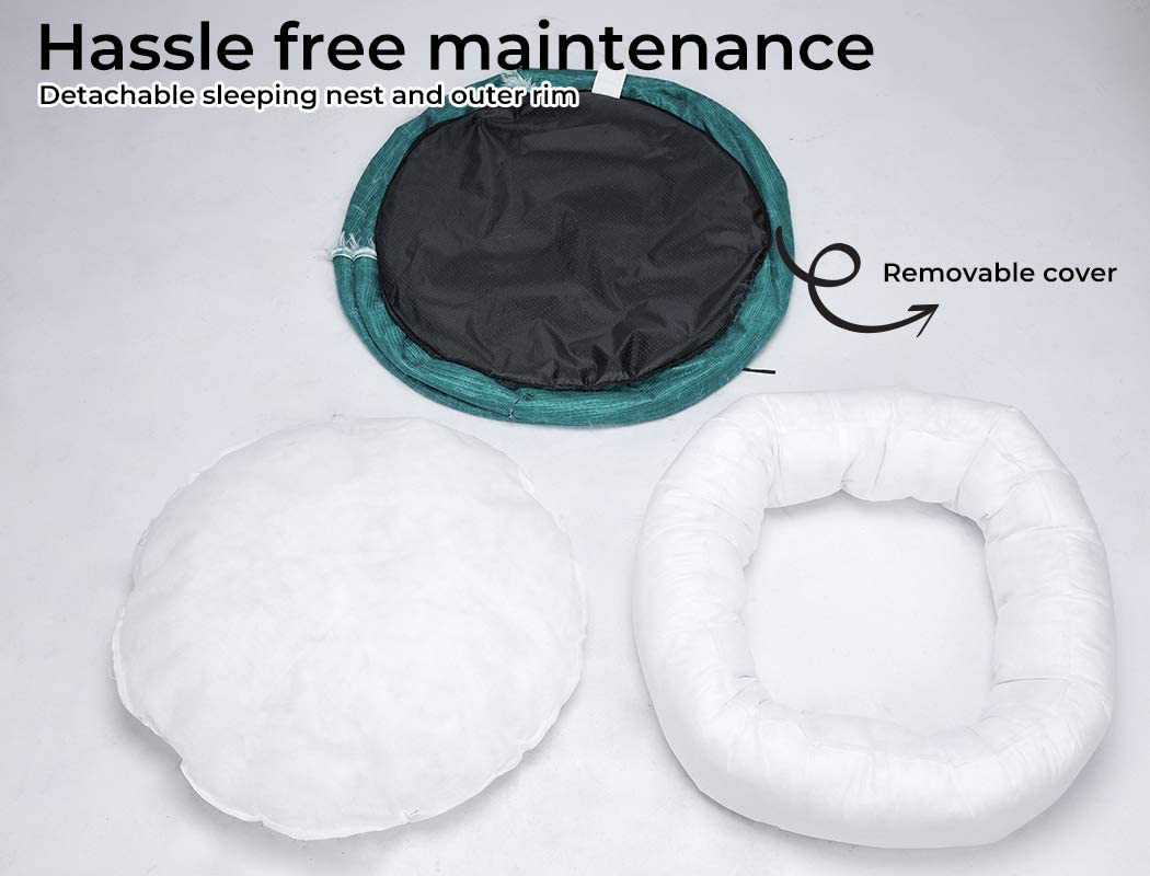 Pawz Replacement Pet Bed Cover Zipper Dog Mattress Plush Warm Washable Teal 110Cm image number 2