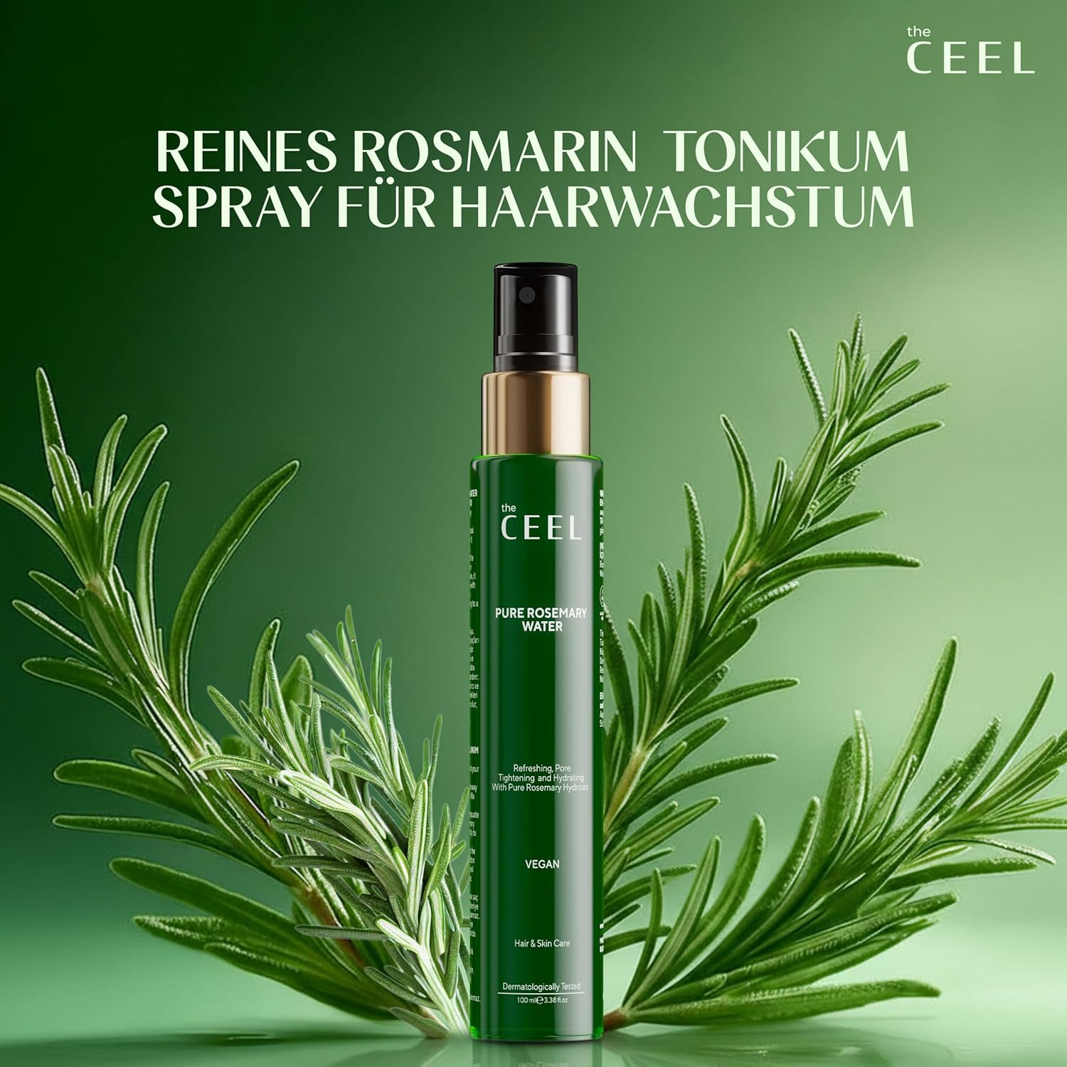 The Ceel - Pure Rosemary Tonic Spray for Hair Growth &ndash;Anti-Hair Loss - Leave-In Detangling & Scalp Hydration Treatment &ndash; Pure Rosemary Water Spray &ndash; 100Ml
