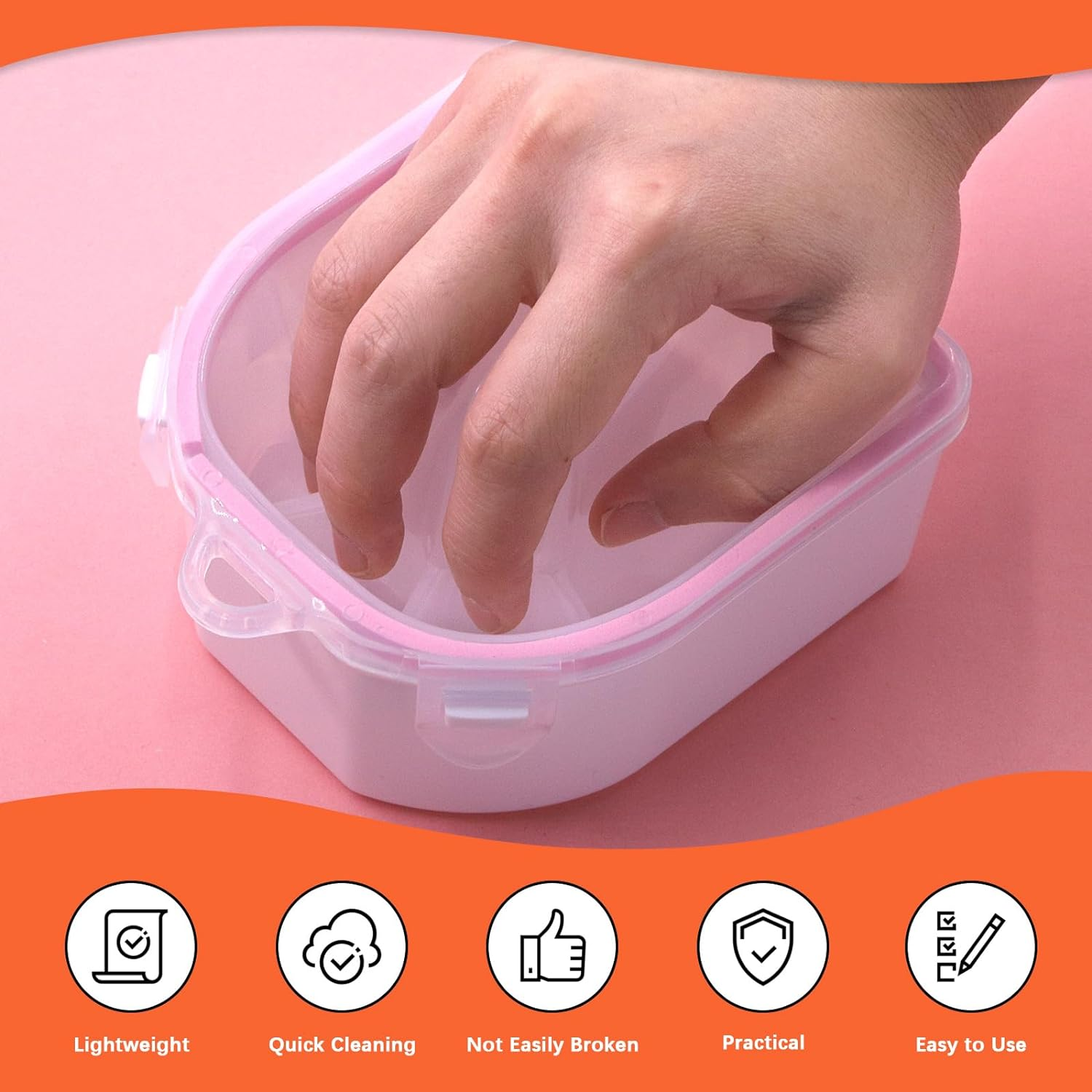 Tanstic 7Pcs Blue Nail Soaking Bowl Kit, Nail Polish Remover Tools Including Manicure Bowl Nail Soak Tray Soak off Bowl, Nail Brush, Nail File, Cuticle Peeler, Double-Ended Cuticle Pusher, Nail Buffer