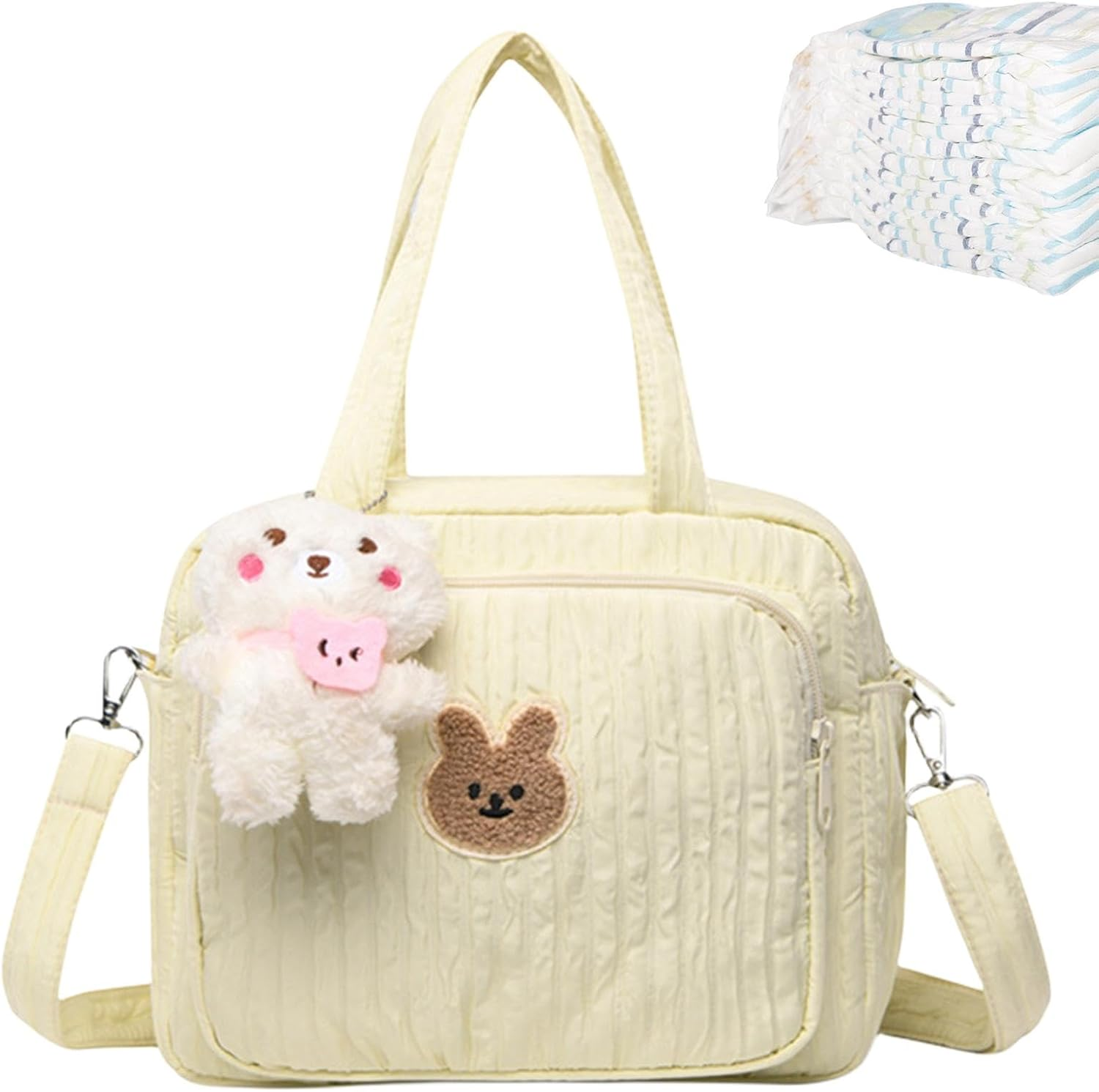 Diaper Bag, Multi Compartment Diaper Bag | Portable Mom Bag, Large Capacity Tote Bag for Travel, Diapers, Boy