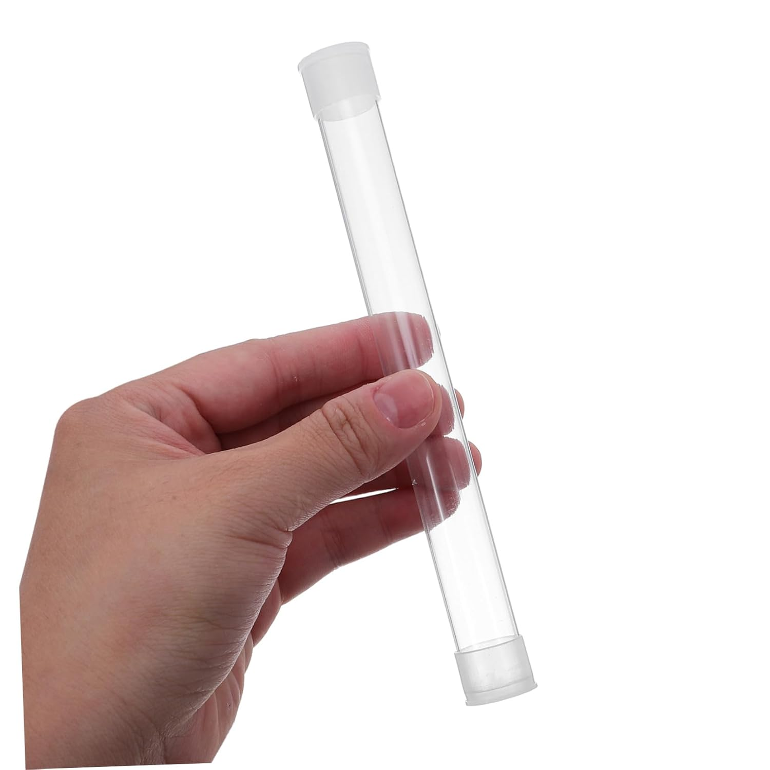 10Pcs Thermometer Protective Case Transparent Plastic Storage Tube Compact Needle Organizer Portable for Travel Home Clinic Safety