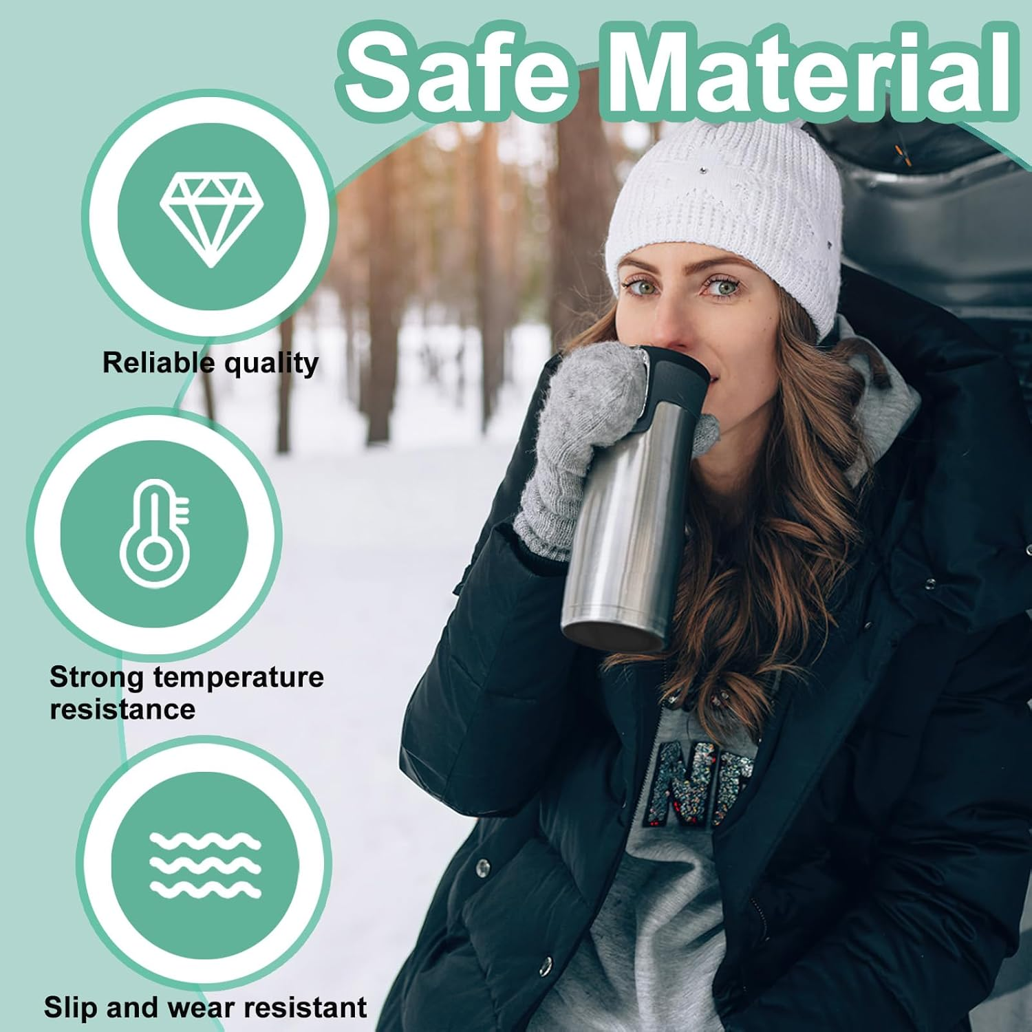 Binxus 30Pcs Rubber Bottoms for Sublimation Tumblers, Protective anti Slip Silicone Bottoms with Adhesive for Tumbler for Skinny Tumblers, Wine Glasses Jars (Black) image number 6