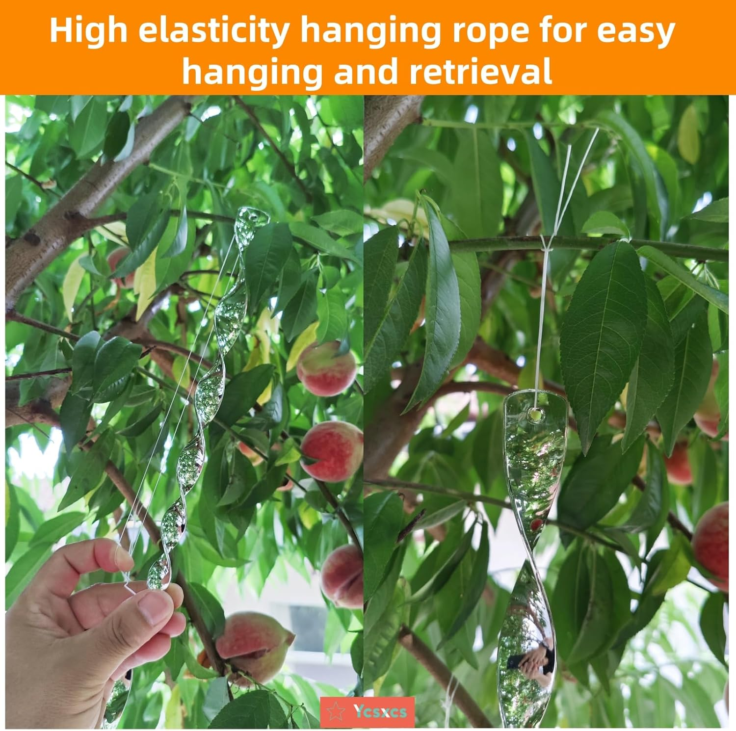 Wlzll Bird Deterrent Kit &ndash; 6 Reflective Scare Rods & 80M Reflective Tape &ndash; Visual Bird Repellent for Gardens, Trees & Roofs (Repels Pigeons, Woodpeckers & More) image number 5