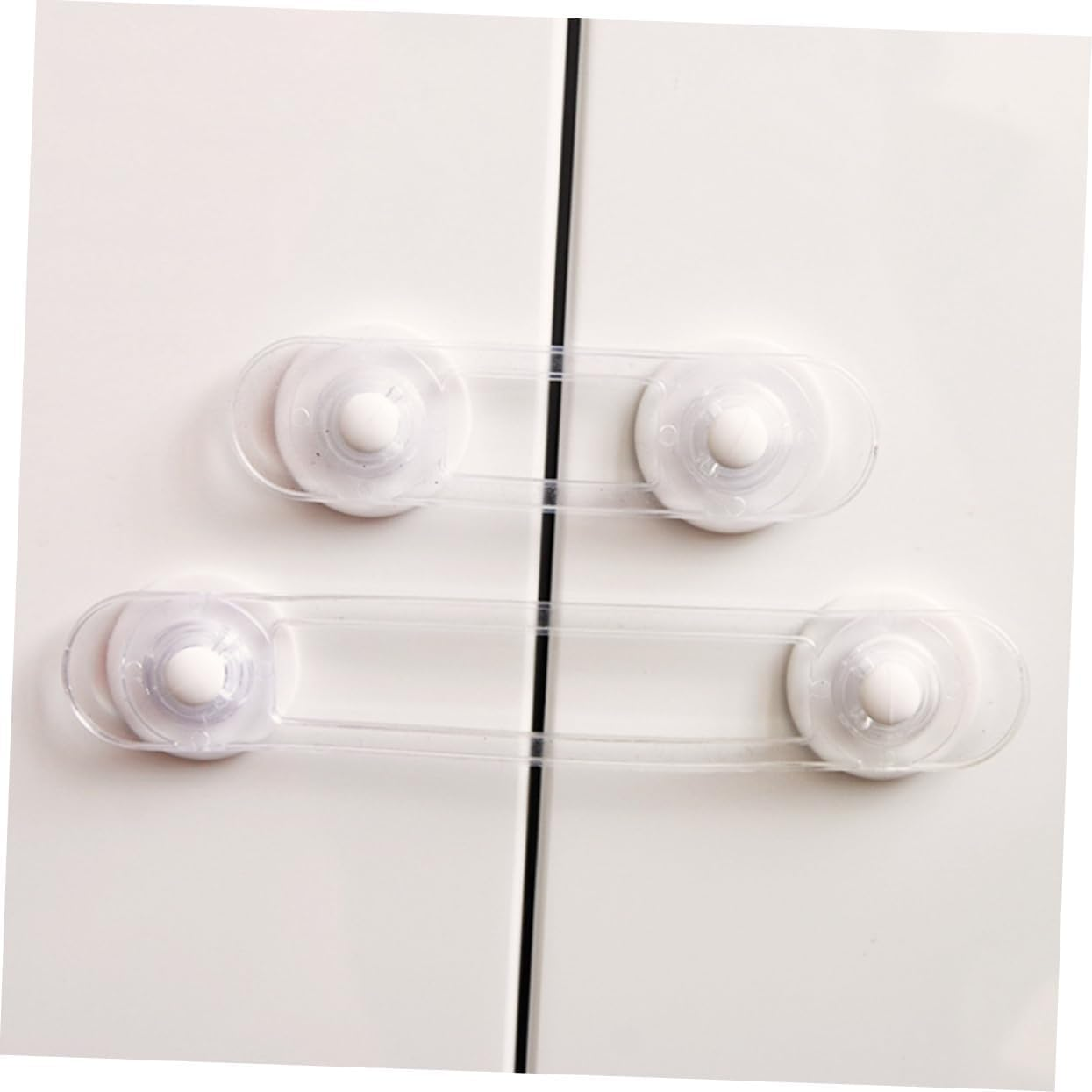10Pcs Baby Proof Cabinet and Drawer Locks, Adjustable Strap with Adhesive Pads, No Drilling Child Safety Locks for Cupboards, Drawers, Doors, and Fridges image number 1
