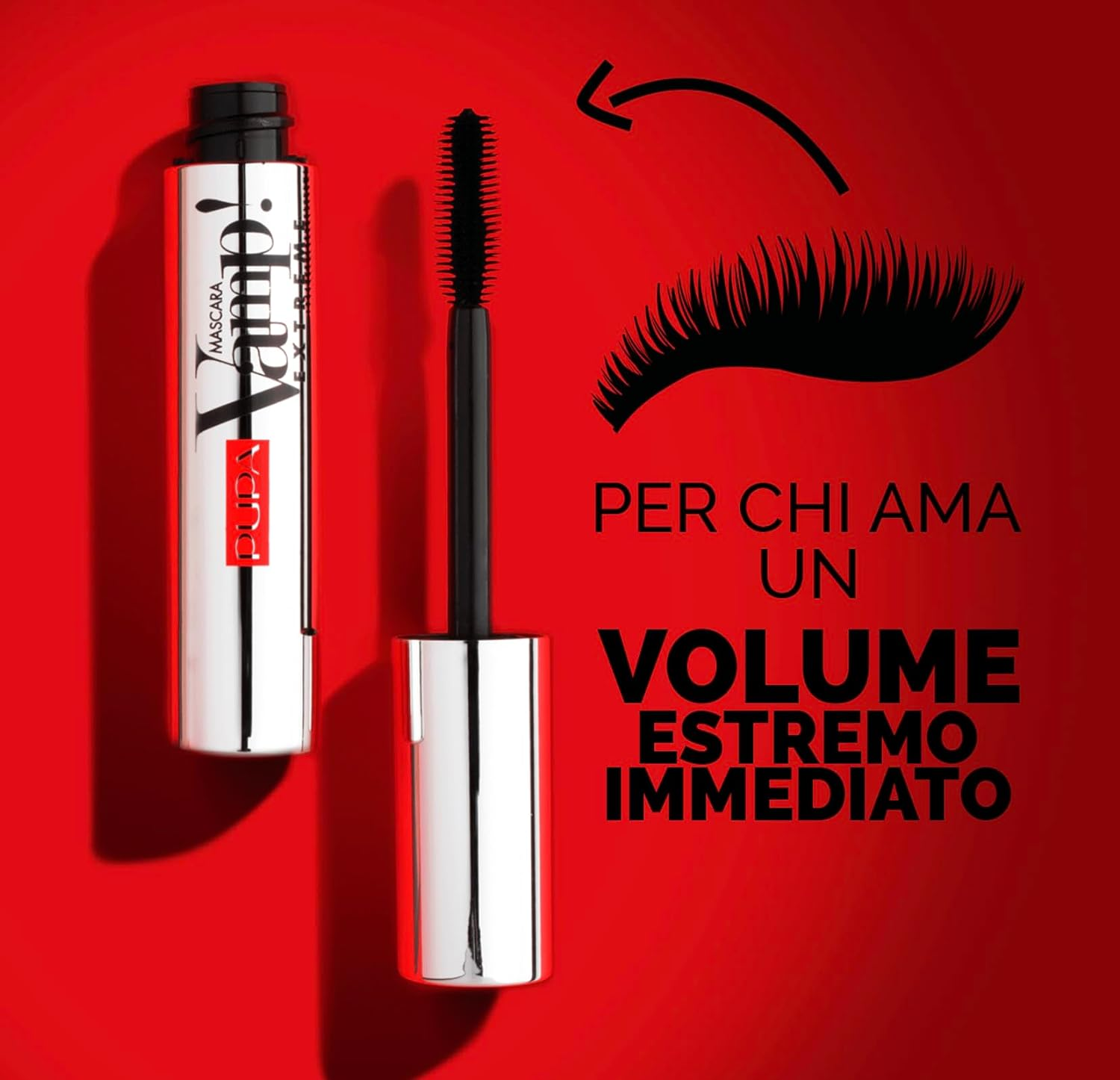 Pupa Milano Vamp Extreme Mascara, 12 Ml - 010 Extrablack image number 6