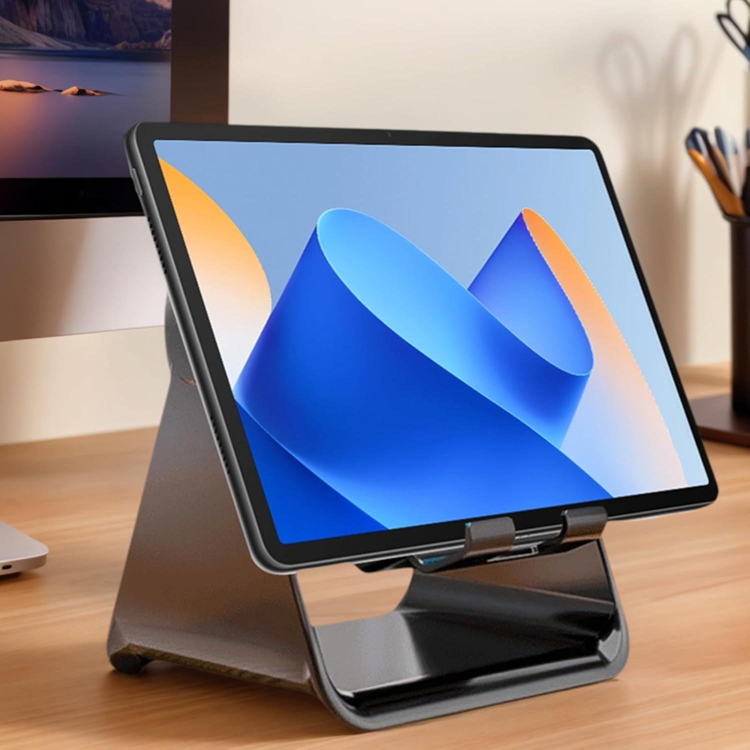 Wireless Induction Speaker | Phone Stand Amplifier Audio - 360 Degree Rotate Home Speaker with Colorful Light - for Men Women Teen Kitchen Bathroom image number 1