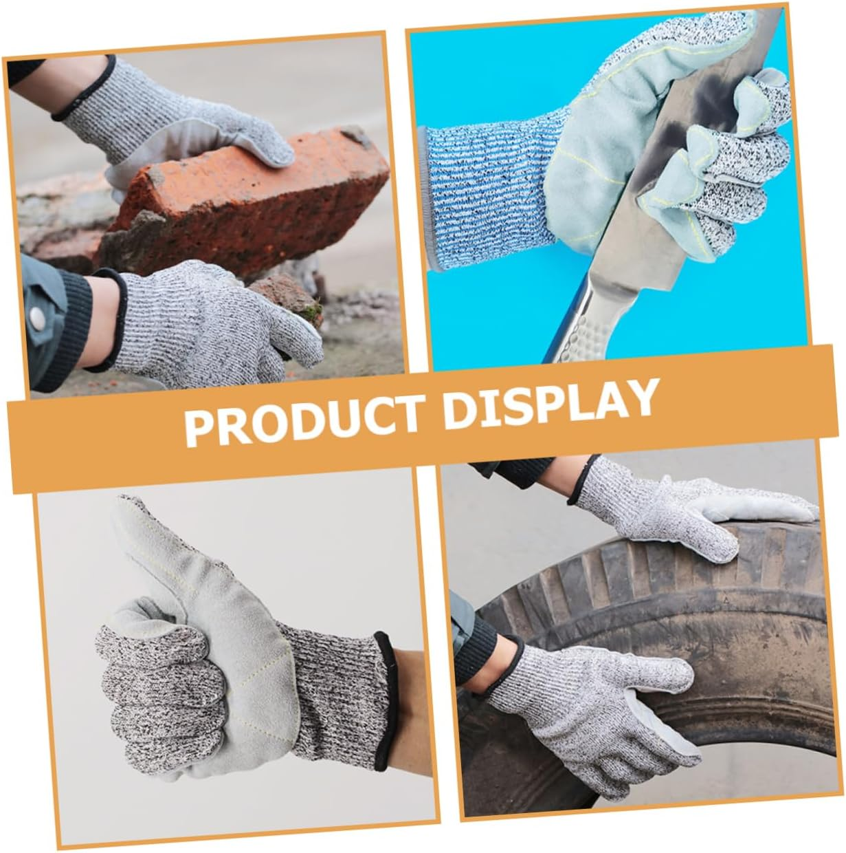 1Pair Collision Gardening Gloves Cut Resistant Wear Resistant Lightweight Outdoor Work Gloves for Gardeners Comfortable Fit for Pruning and Work image number 4