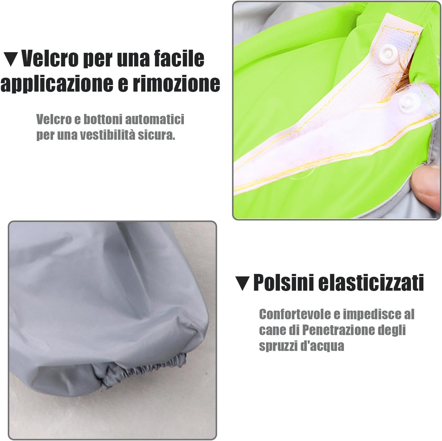 Norhogo Dog Clothes, Waterproof Dog Coat with Hood, Adjustable Waterproof Poncho, Lightweight, Quick-Drying Rain Jacket, Pet Accessories for Dogs, Medium/Large Size (26, Green)