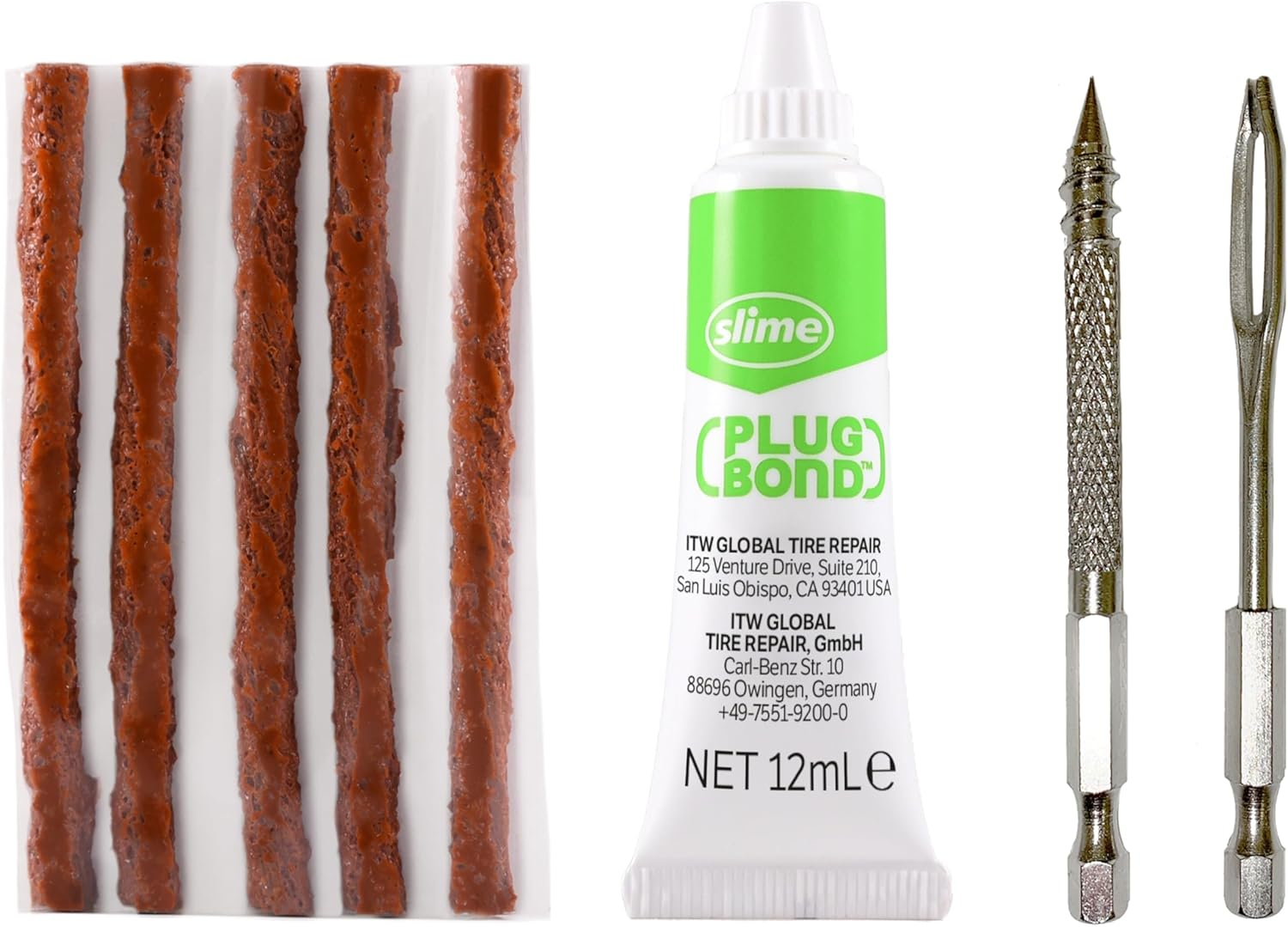 Slime 20502-51 Tyre Seal Plug Drill Bit Set Fits All Drills Easiest Tyre Plug Option (9 Piece Set) image number 5