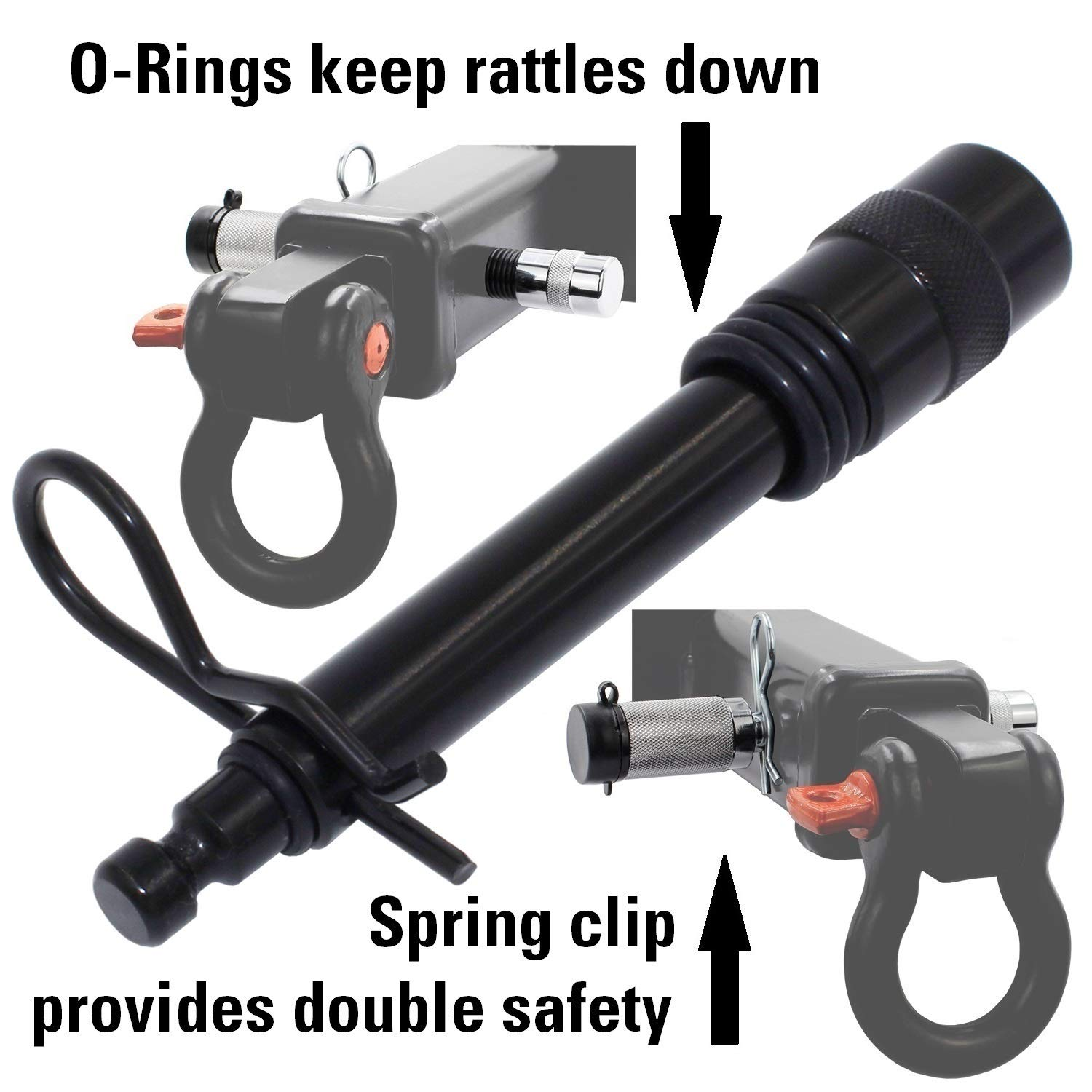 Towworks 79632 Keyed Alike Hitch Pin Lock Set, 16 Mm (5/8 Inch) Diameter Locking Pin with Double Safety, Extra Long Fits All Common Hitch Receivers from 65 Mm to 80 Mm, 2-Pack image number 5